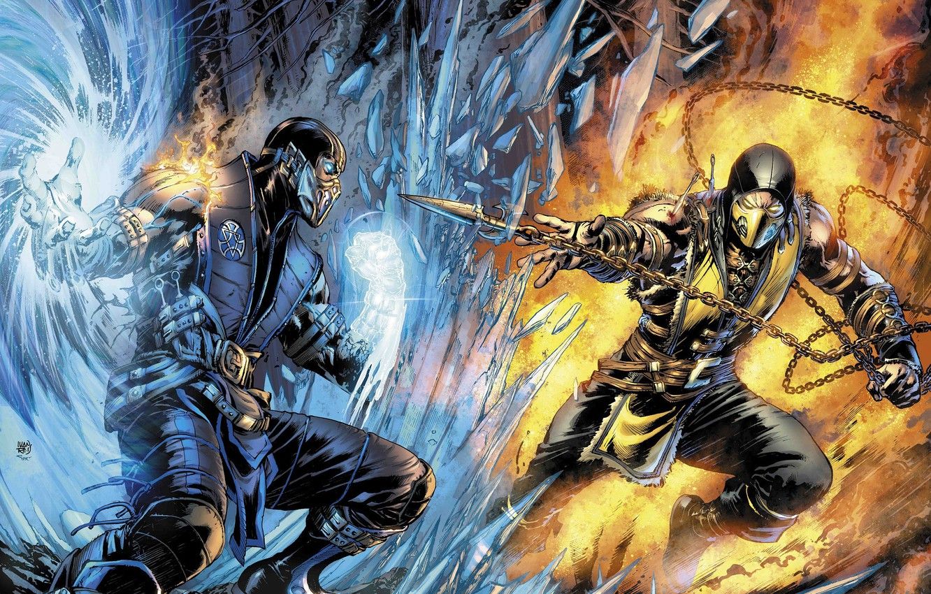 Wallpaper Art, Scorpion, Sub Zero, Mortal Kombat X Image For Desktop, Section игры