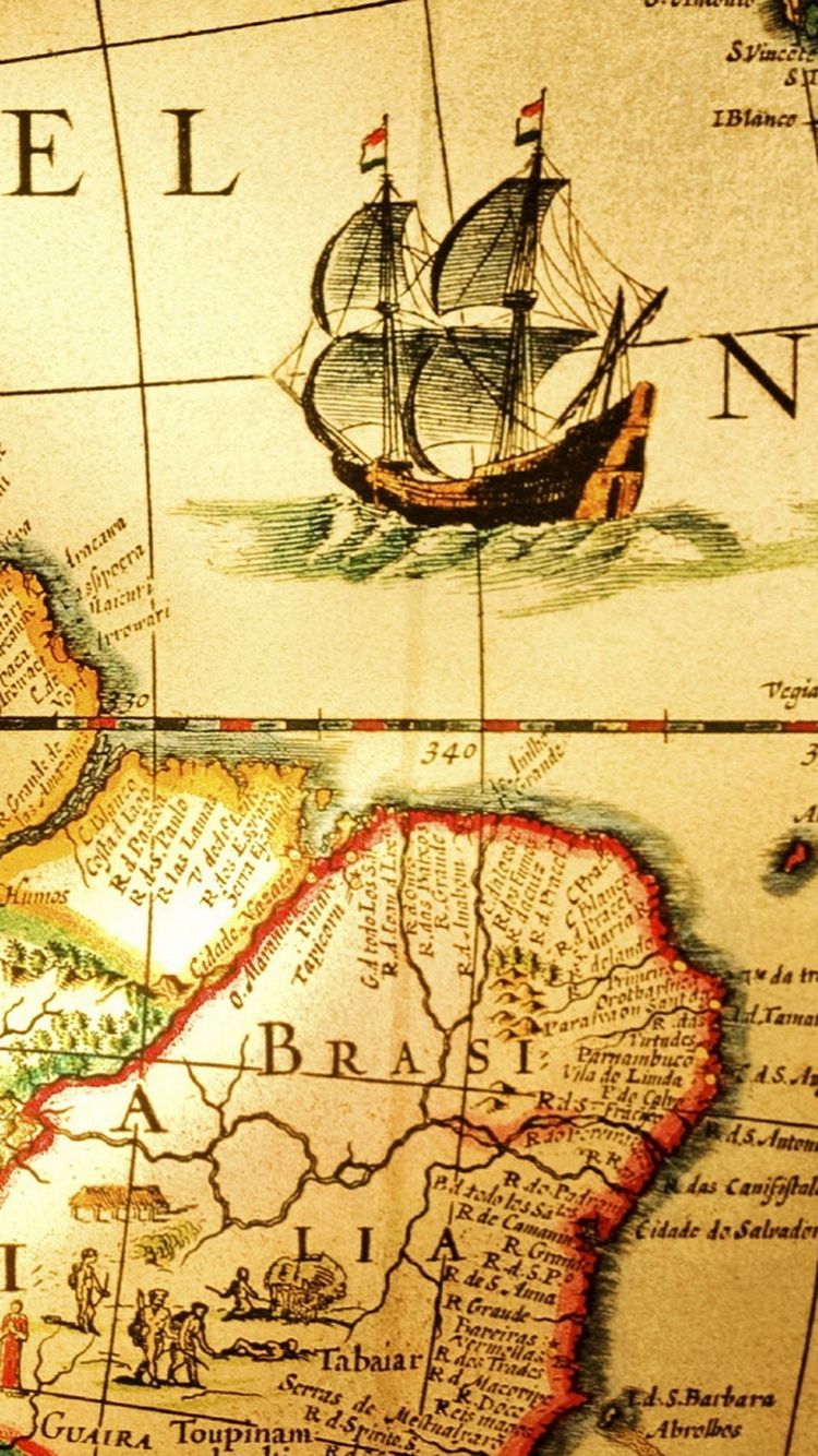 Old Pirate Map iPhone 6 Wallpaper HD