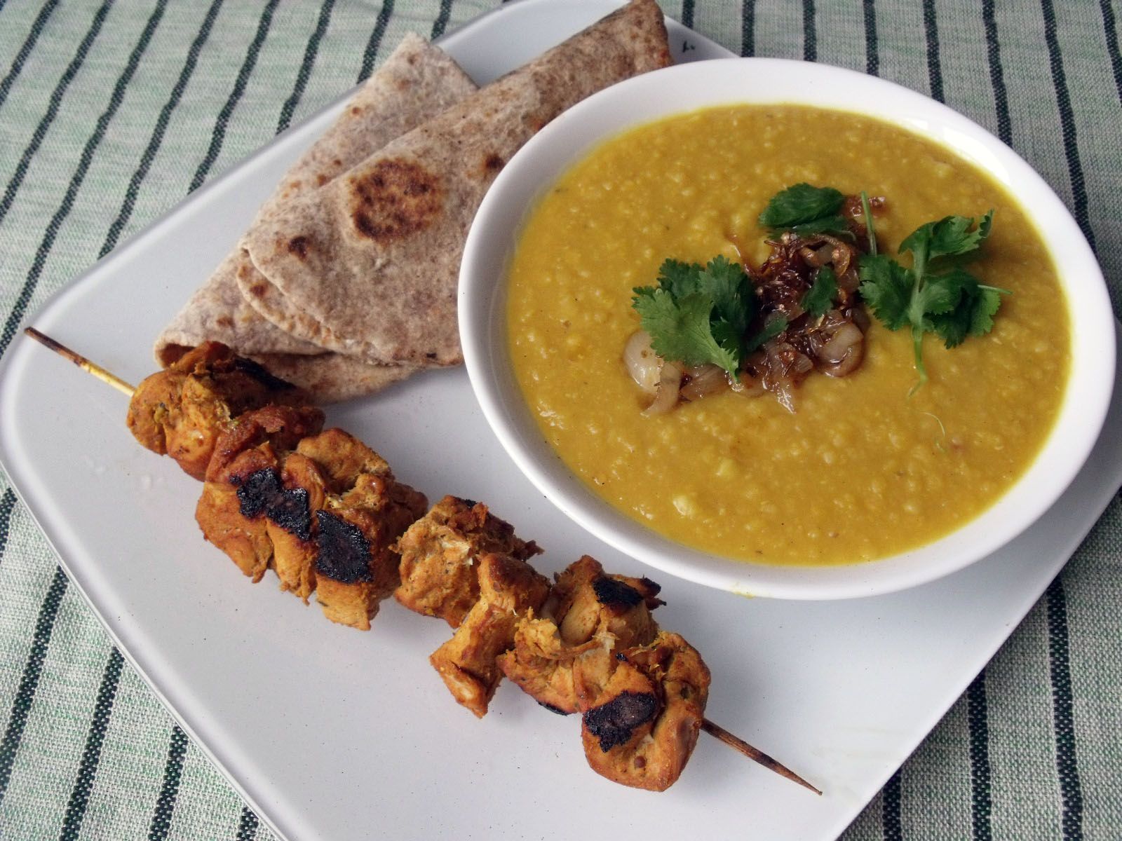 India Toor Dal, Chicken Tikka and Chapatis. Where the Food Is