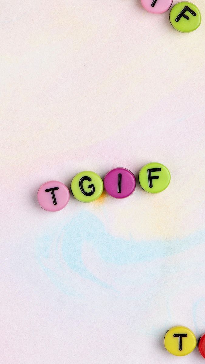 TGIF beads text typography on pastel. free image / Tana. Typography, Alphabet beads, Beads
