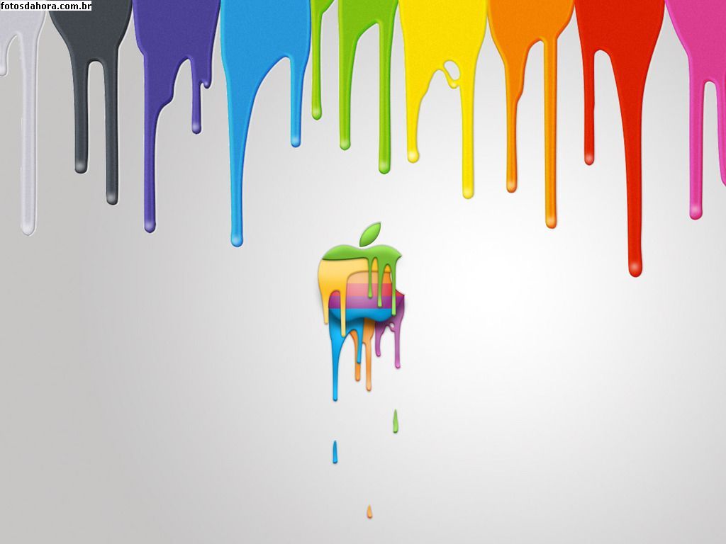 Apple Logo Dripping Paint