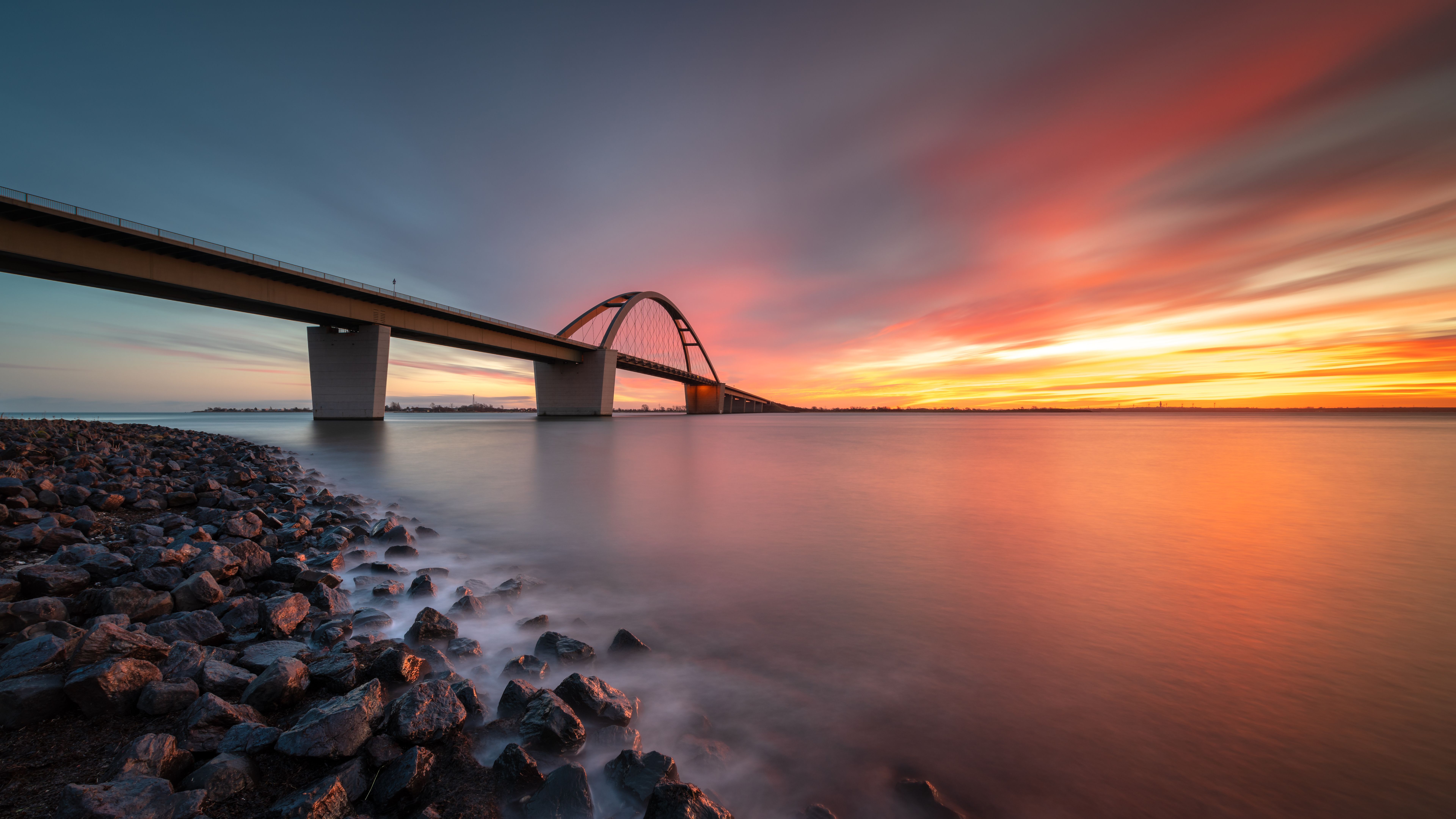 Bridge Sunset 8k 8k HD 4k Wallpaper, Image, Background, Photo and Picture