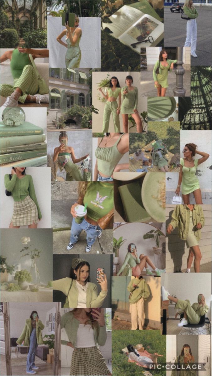 Aesthetic wallpaper sage green collage. Sage green wallpaper, Green wallpaper phone, Sage color