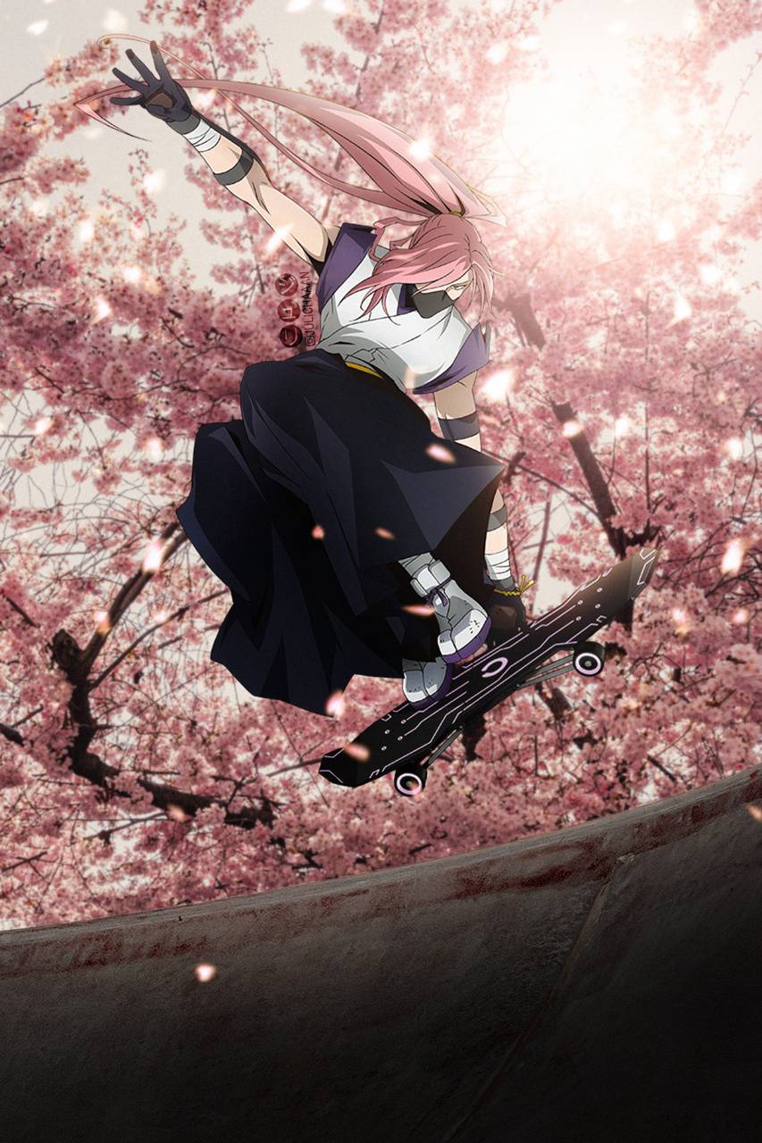 Cherry Blossom SK8 wallpaper