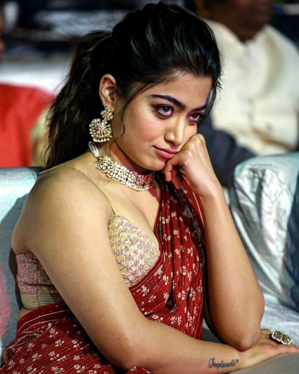 Cute Expression Of Rashmika Mandanna In Sultan Movie Pre Release Event