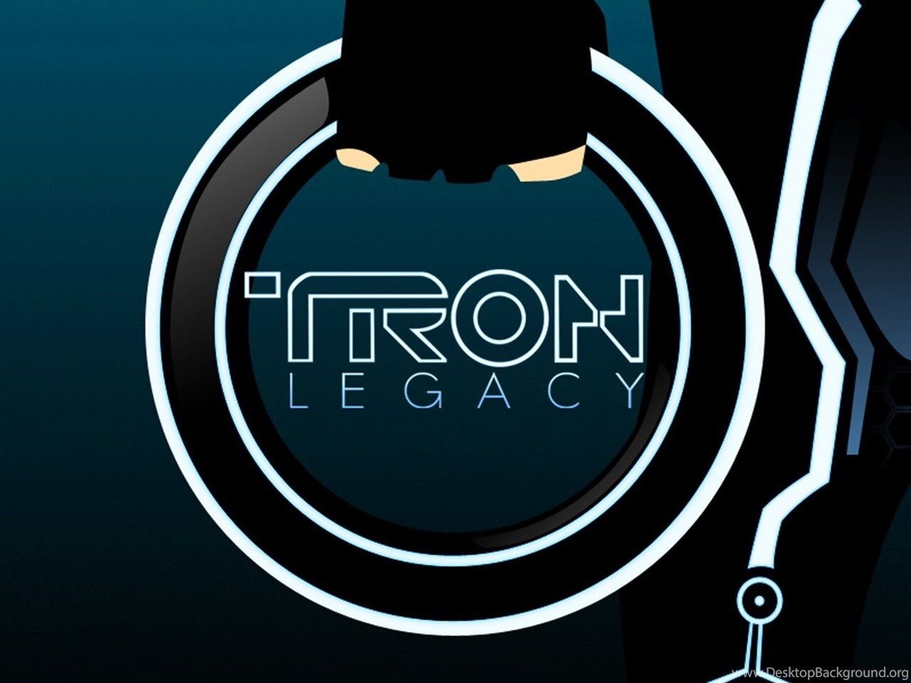 Movie Logo Of Disney's Tron: Legacy Desktop Wallpaper Desktop Background