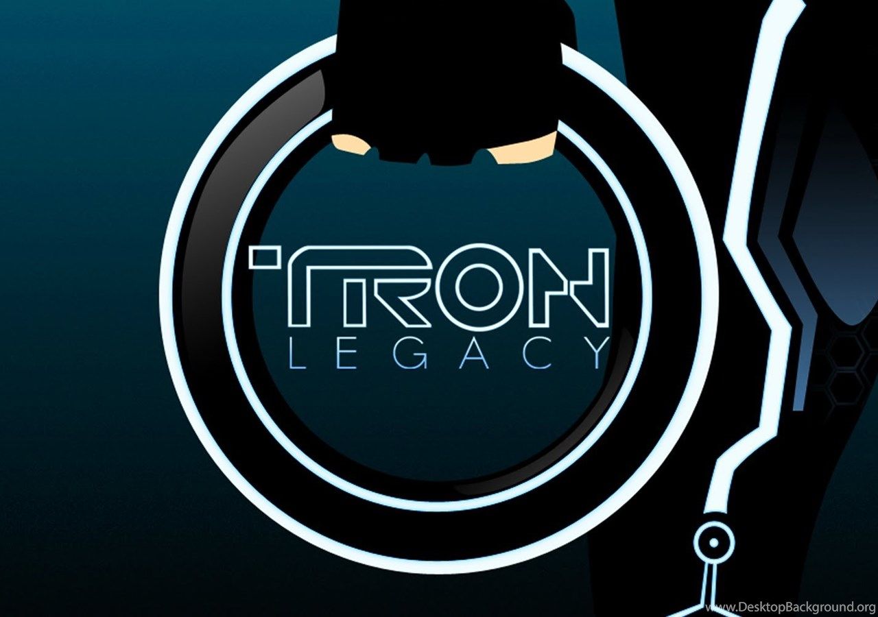 Movie Logo Of Disney's Tron: Legacy Desktop Wallpaper Desktop Background