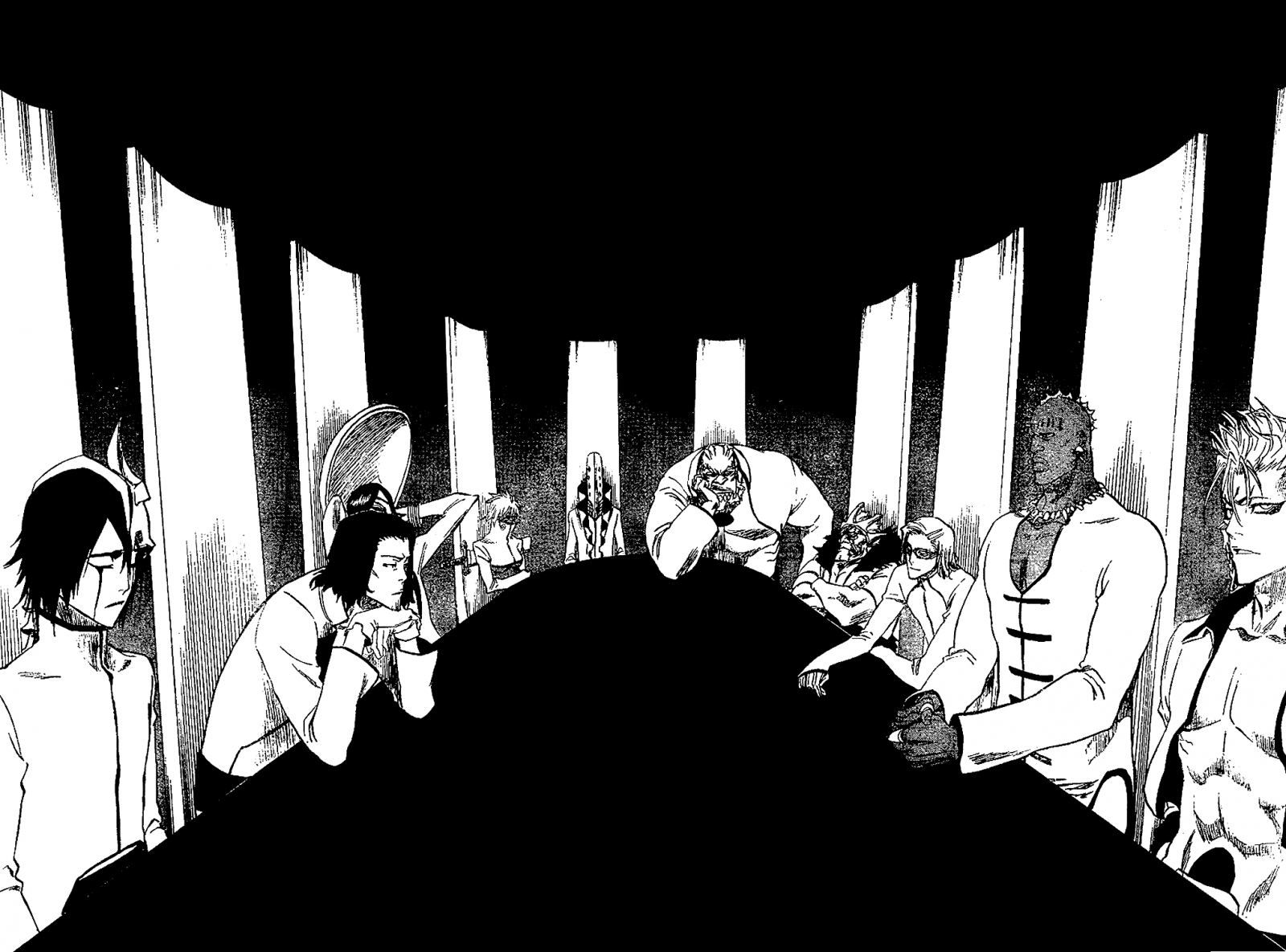 Wallpaper, Bleach, sword, Hollow, Arrancar, Ulquiorra Cifer, Grimmjow Jaegerjaquez, manga, Espada, Barragan Luisenbarn, Tier Harribel, Szayel Apporo Granz, Nnoitra Gilga, Coyote Starrk, Yammy Llargo, Zommari Rureaux, Aaroniero Arruruerie 2030x1504