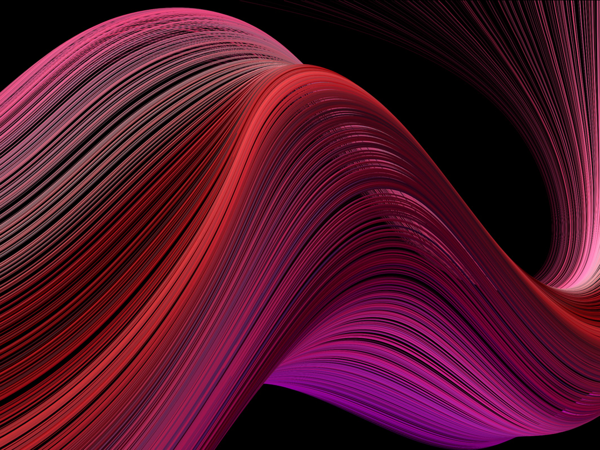 MacBook Air 4K Wallpaper, Retina, Waves, Red, HD, Abstract