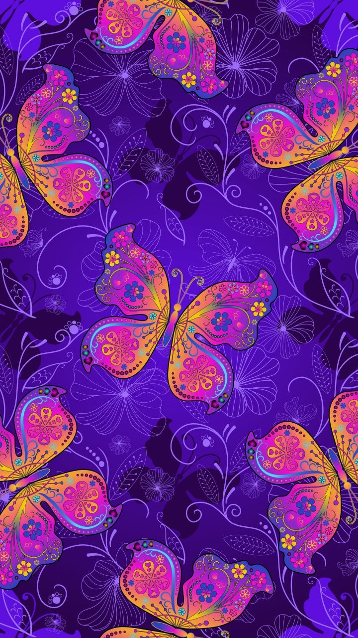 Butterflies, digital artwork, gradient, 720x1280 wallpaper. Butterfly wallpaper, Butterfly wallpaper iphone, Butterfly wallpaper background