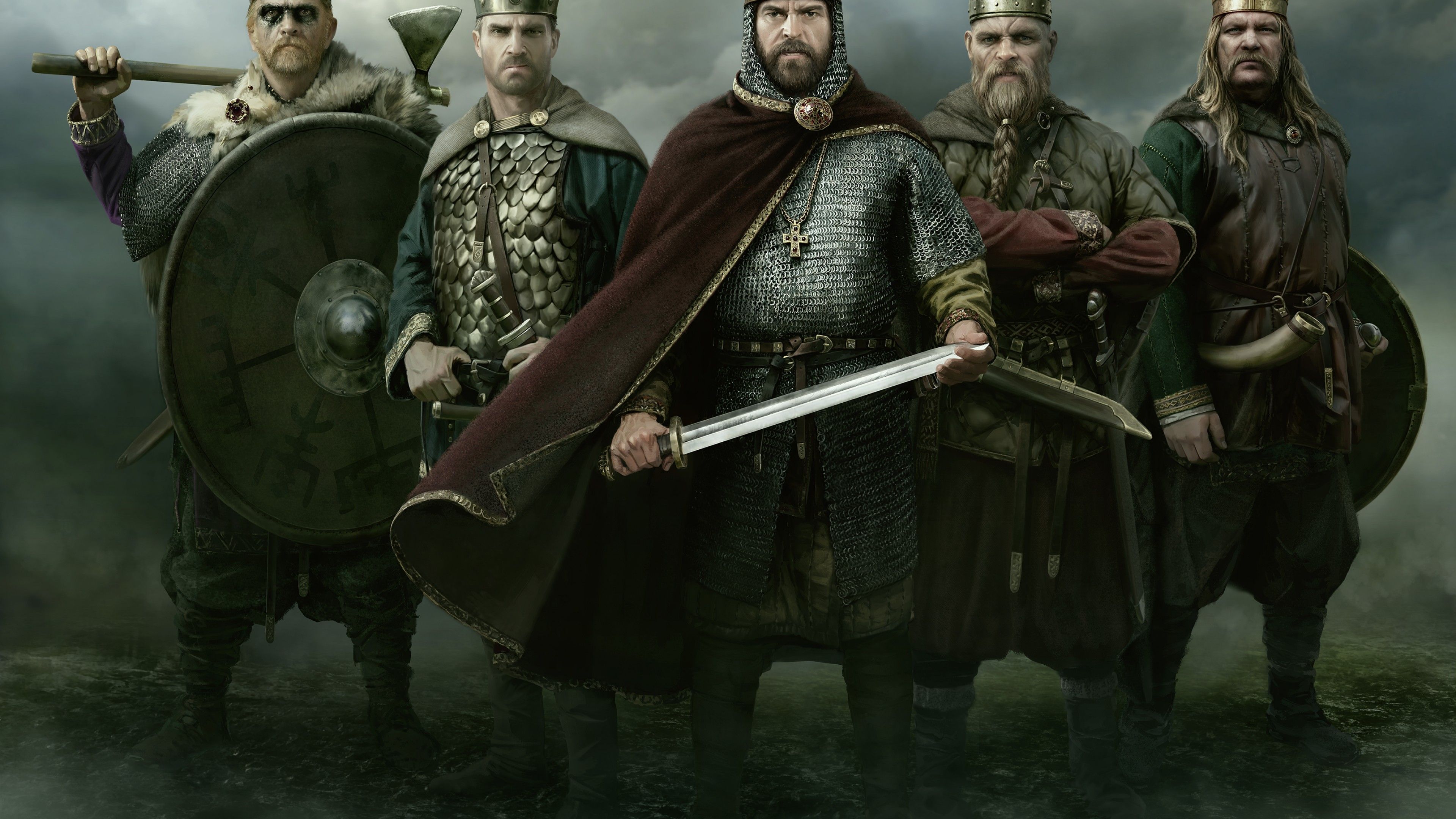 Wallpaper Total War Saga Thrones of Britannia, poster, 4K, Games