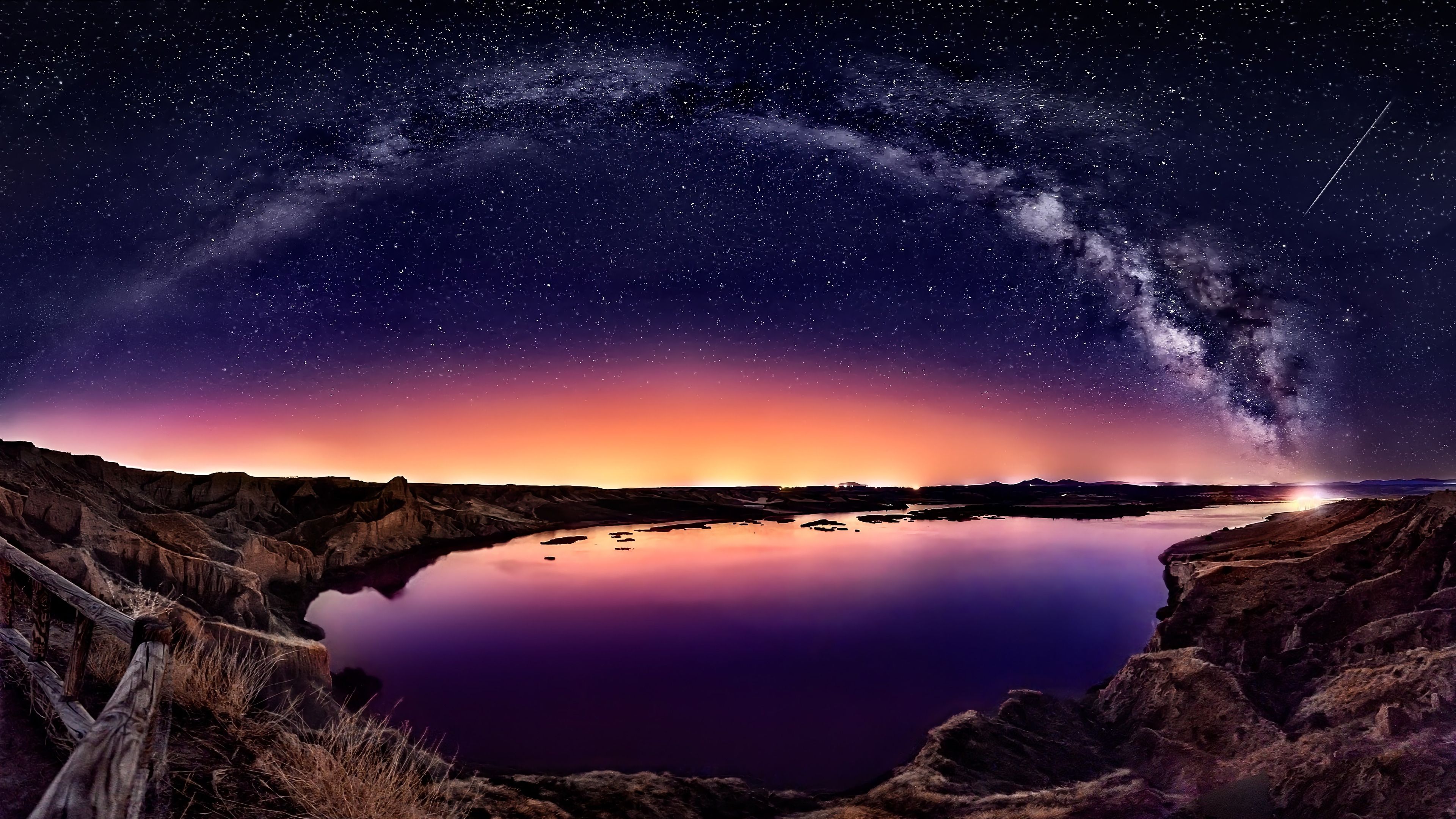 Landscape, Night, Sky, Stars, Scenery, 4K wallpaper. Mocah HD Wallpaper
