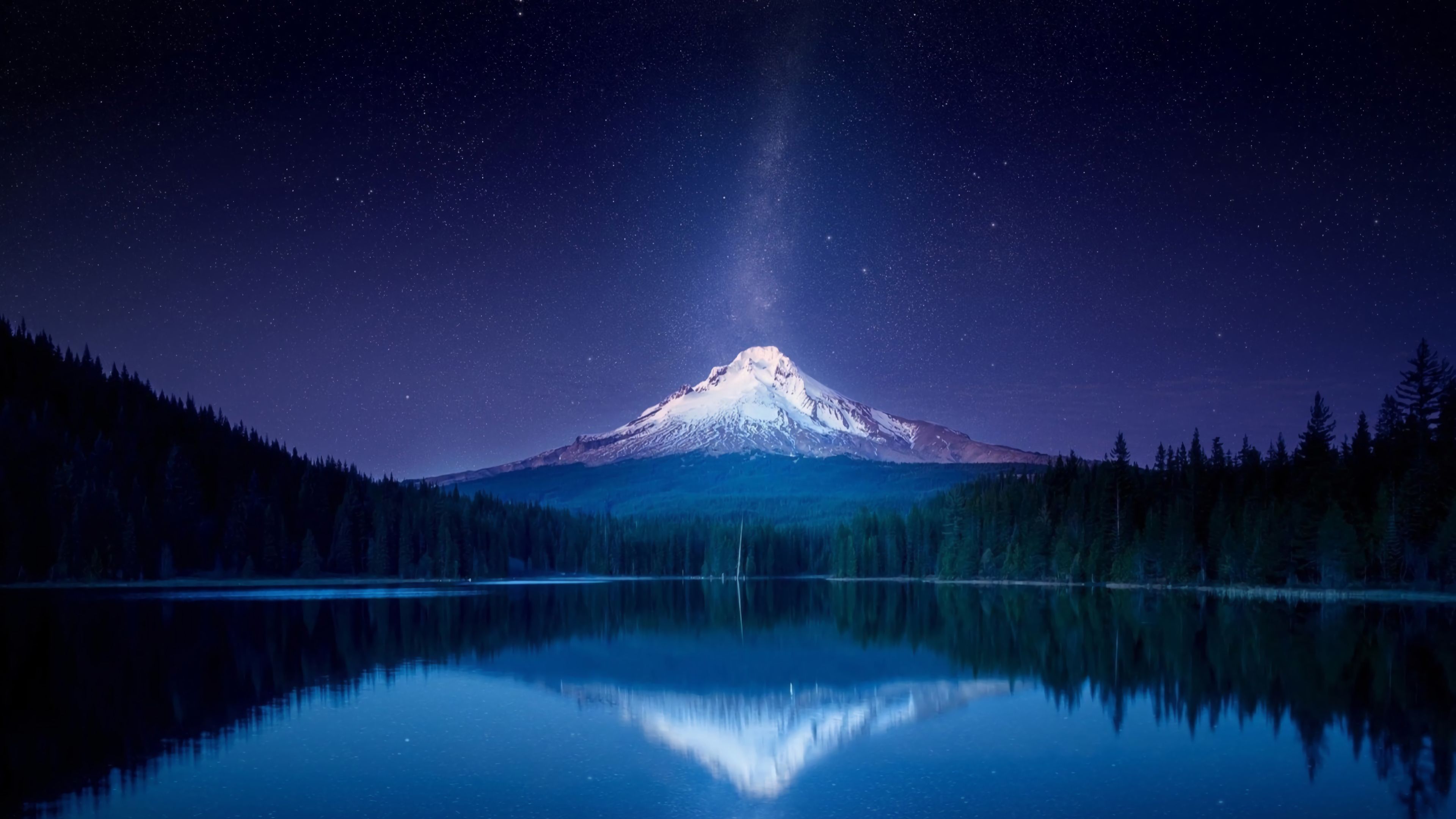 Anime, Night, Sky, Stars, Lake, Landscape, Scenery, 4K wallpaper. Mocah HD Wallpaper