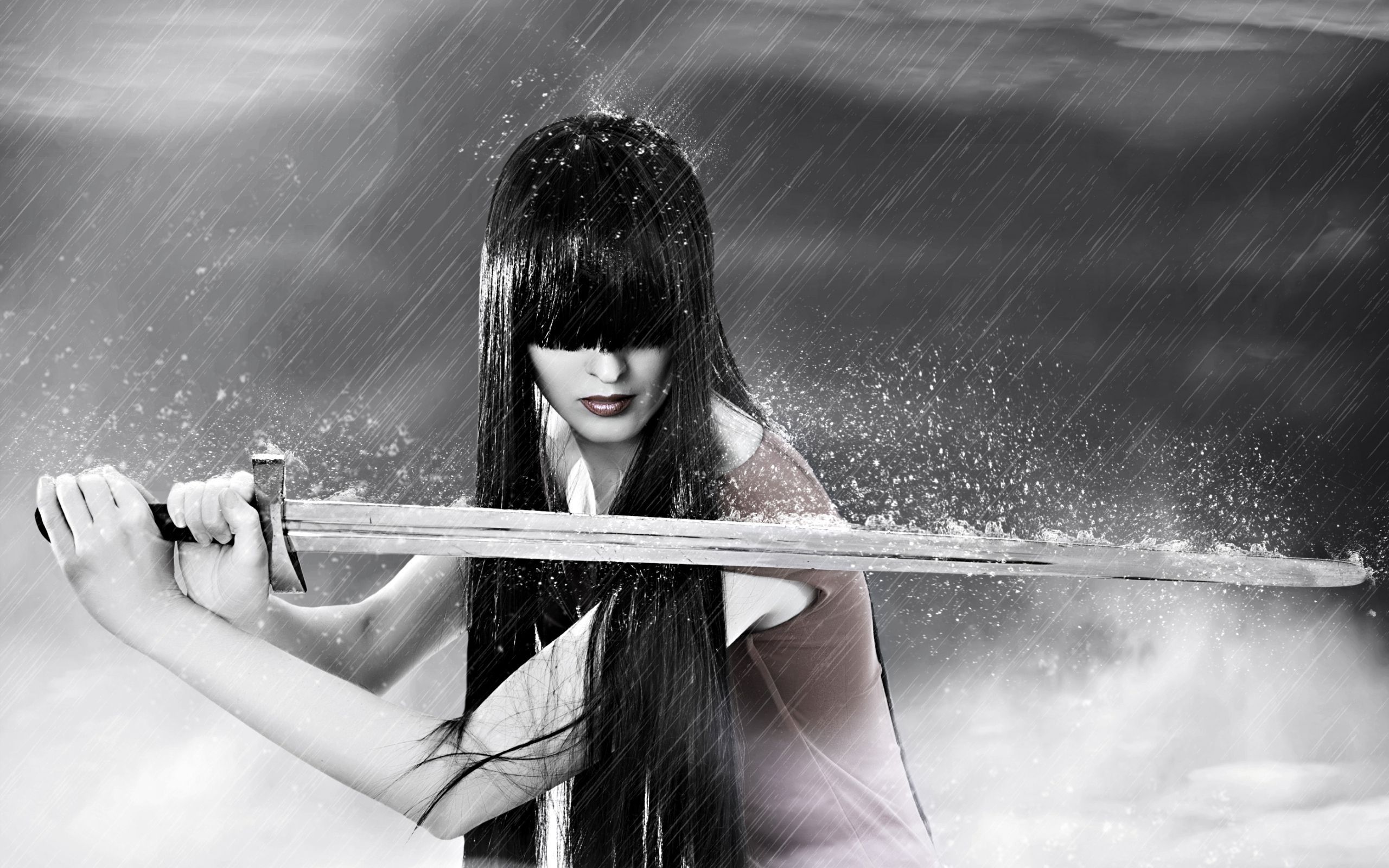 Super beautiful. Girl in rain, Warrior girl, Fantasy girl