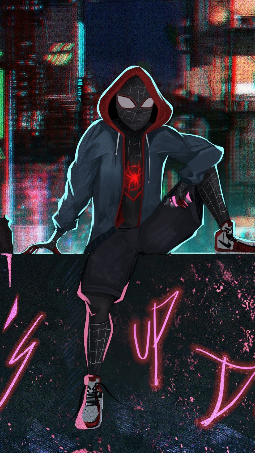Miles Morales iPhone Wallpaper Free Miles Morales iPhone Background
