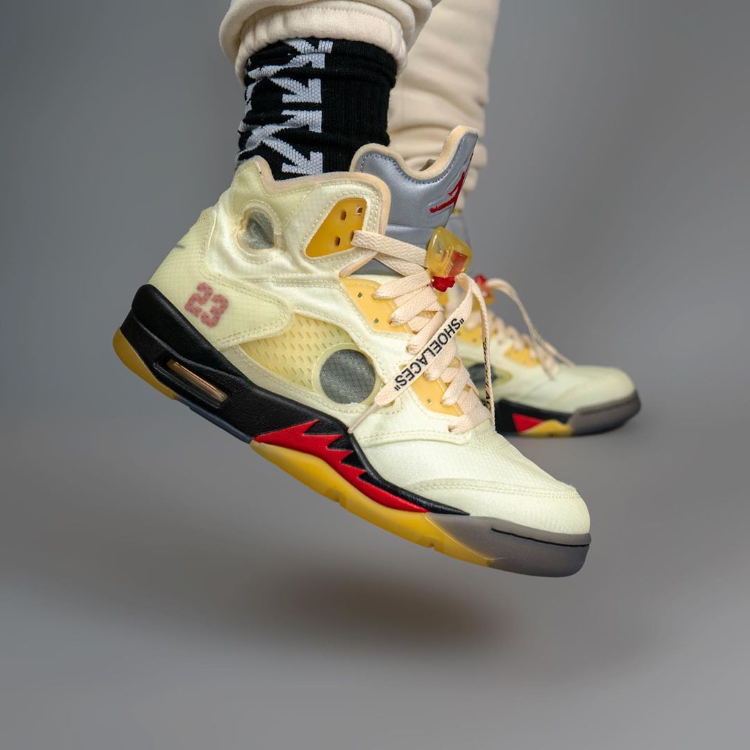 Official Picture Of The Off White X Air Jordan 5 Sail