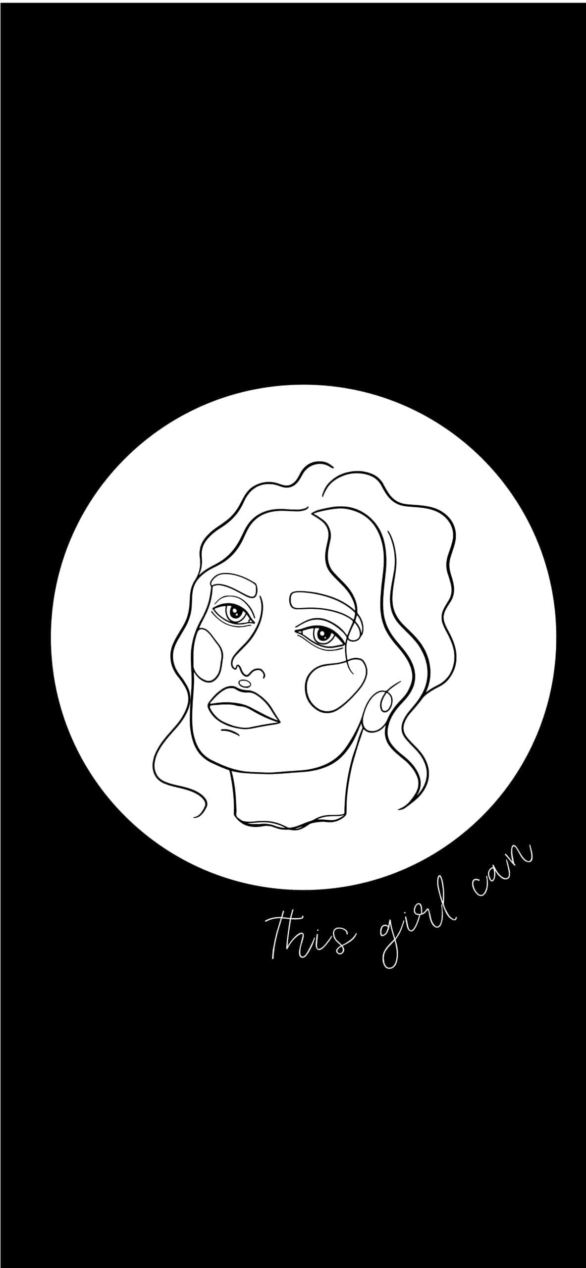 Stunning Line Art Girl iPhone Wallpaper and Wall Art You Need To Get!