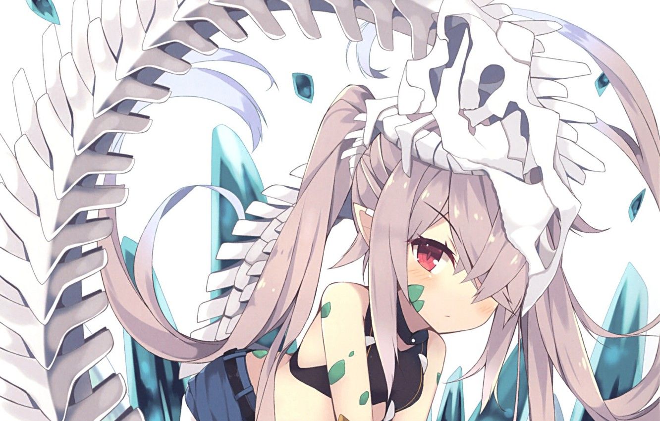 Wallpaper bones, skeleton, girl image for desktop, section арт