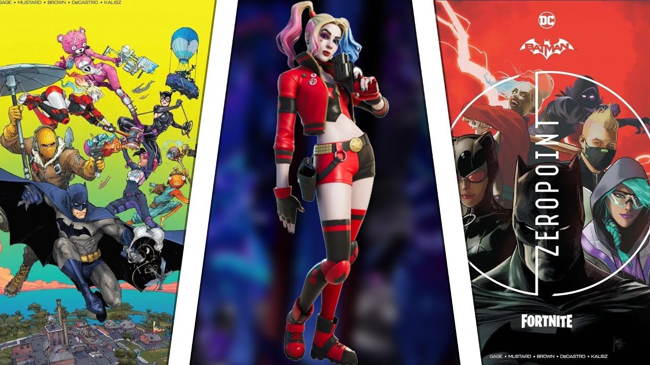 Batman Fortnite: Zero Point Comic + Free Cosmetics! (Rebirth Harley Quinn, Armored Batman, + More!)
