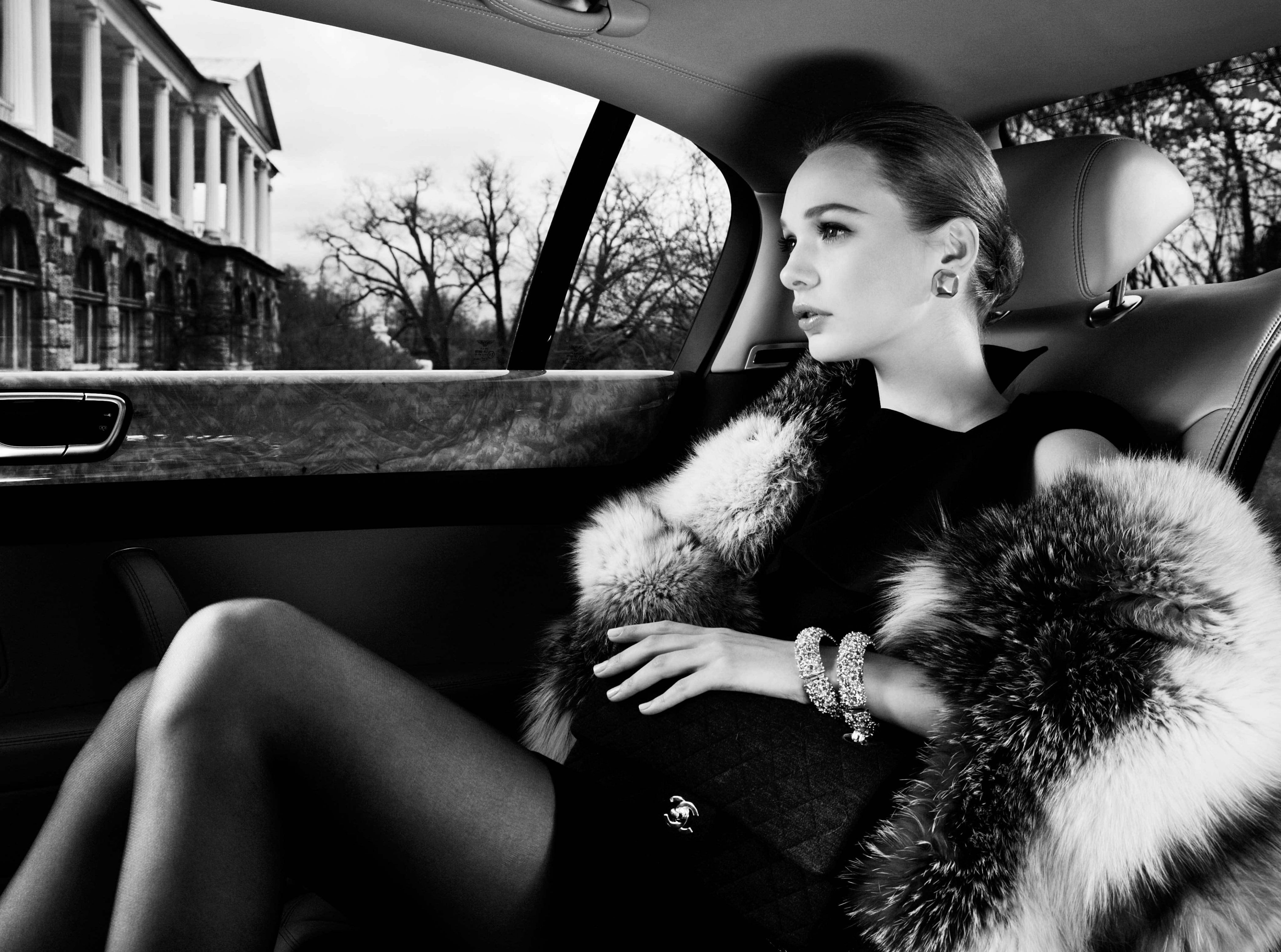 Luxury Lifestyle, grayscale photography of woman sitting inside vehicle Black and White #Luxury. Luxury lifestyle, Luxury lifestyle women, Luxury lifestyle girly