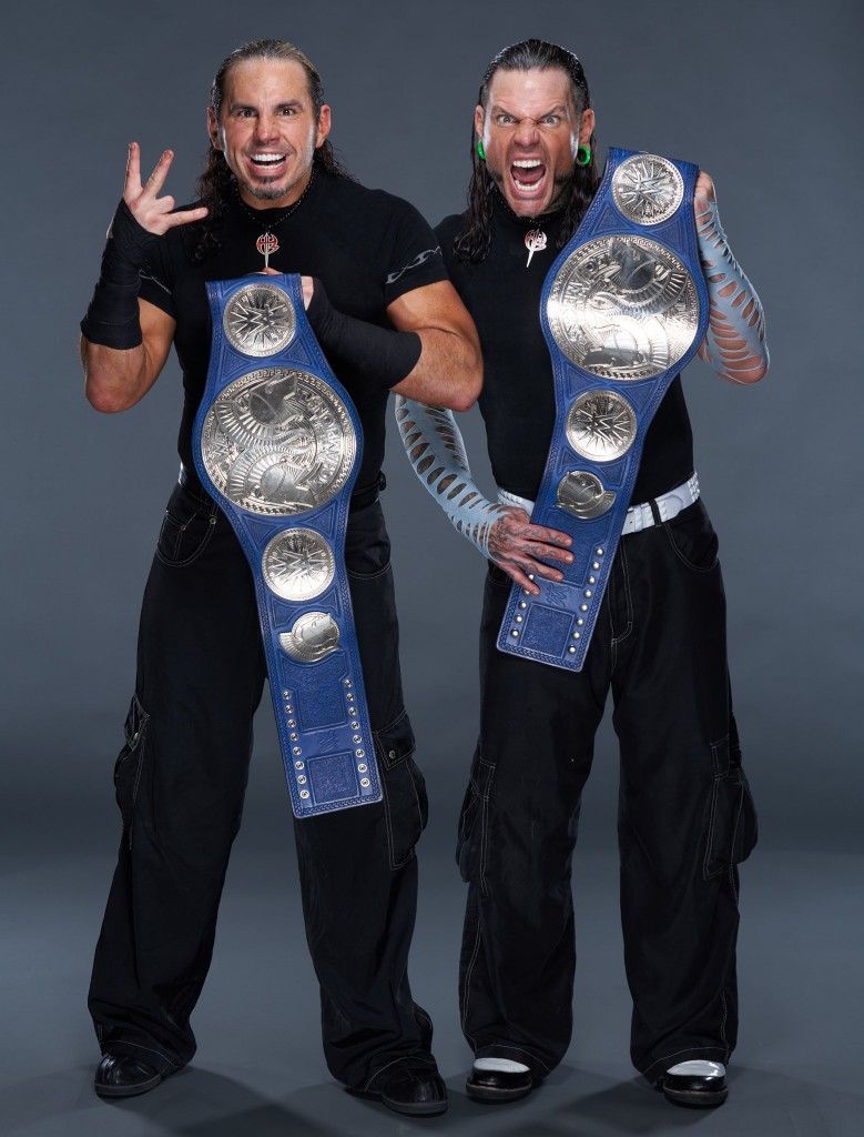 New Smackdown Tag Team Champion Matt & Jeff Hardy April 2019 April 2019. Hardy boys wwe, Wrestling wwe, Wwe tag teams