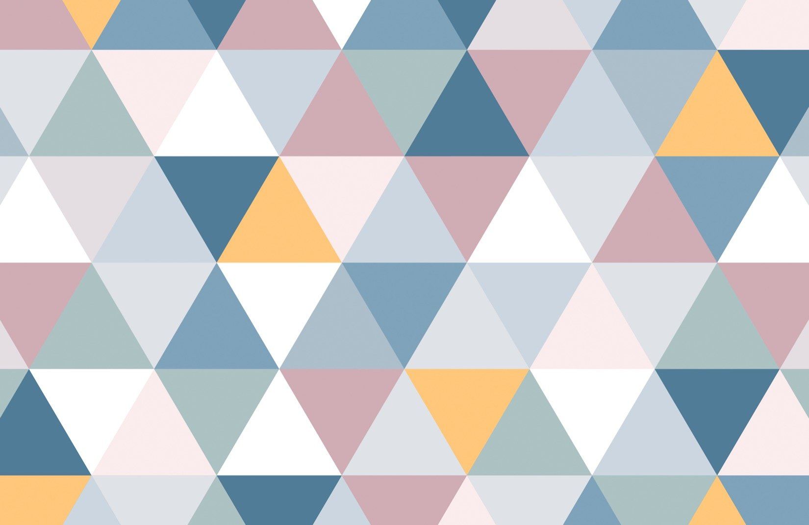 Colorful Triangle Pattern Wallpaper Mural