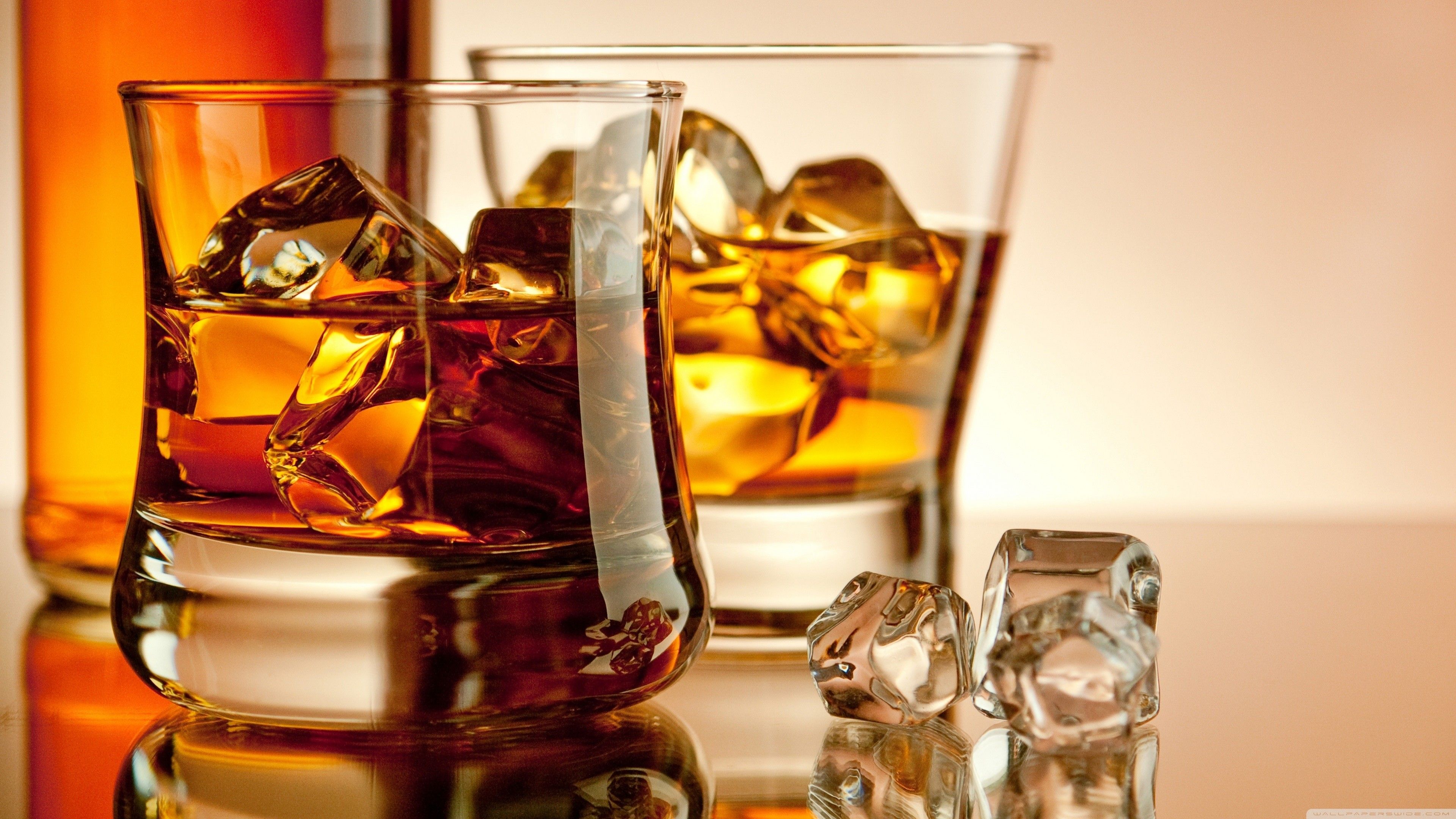 #alcohol, #drink, #drinking glass, #whiskey, #ice cubes, wallpaper. Mocah HD Wallpaper