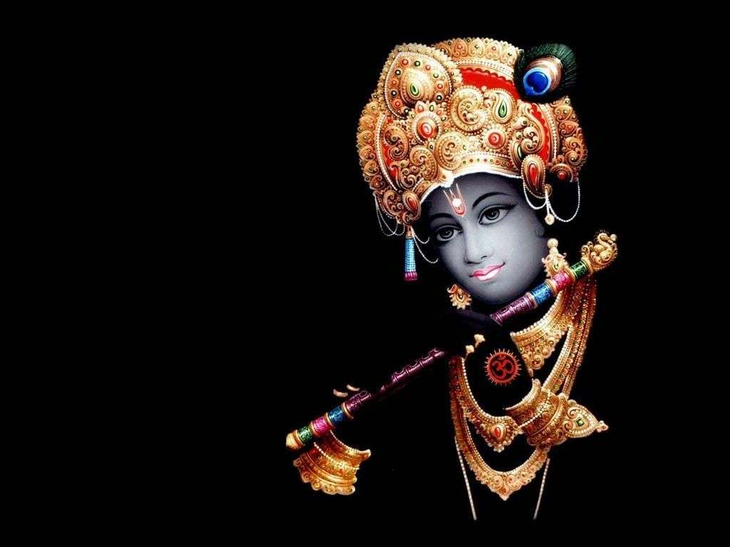 Black Ultra HD Krishna HD Wallpaper