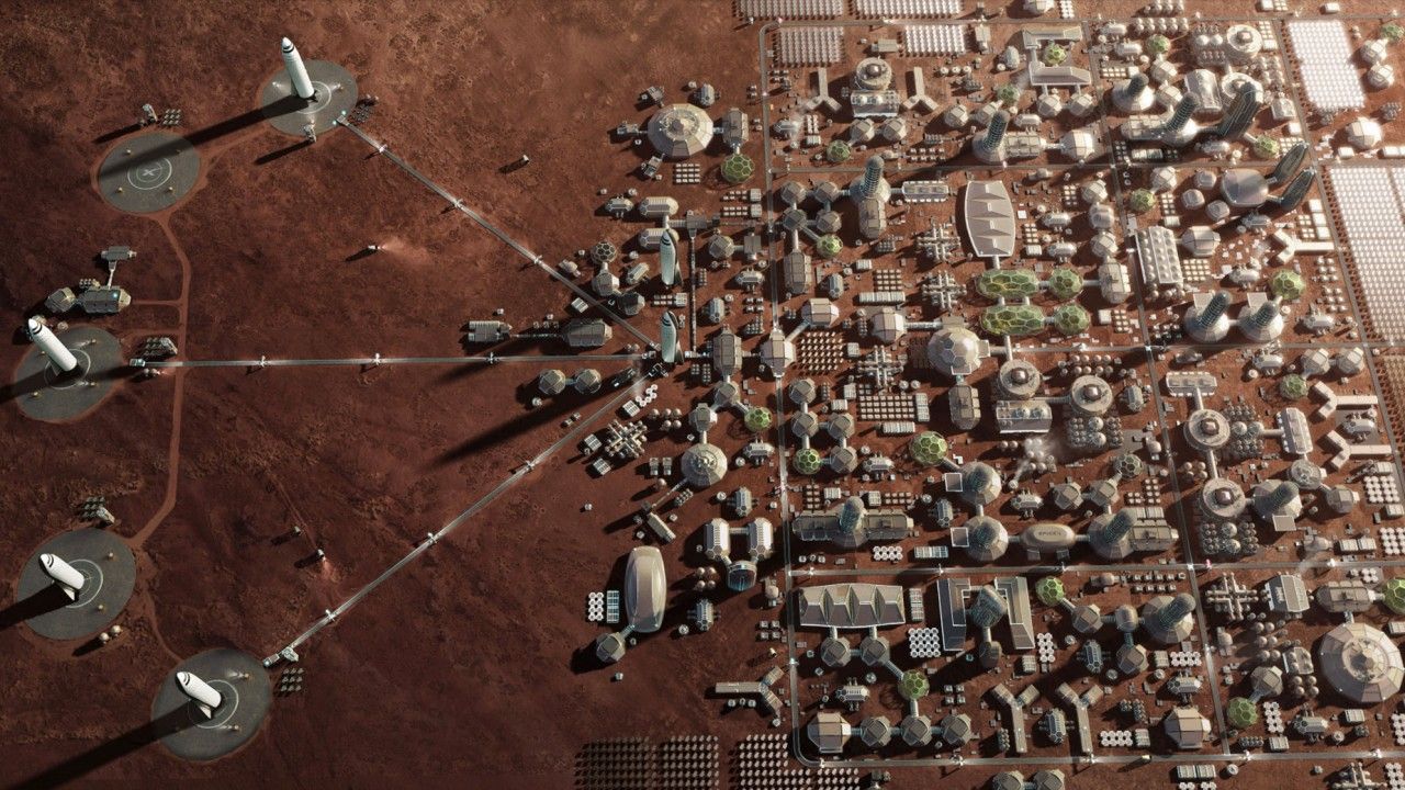 Wallpaper Mars Base, Mars Colony, Space X, HD, Space