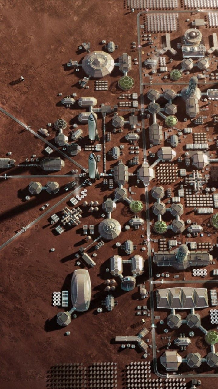 Wallpaper Mars Base, Mars Colony, Space X, HD, Space