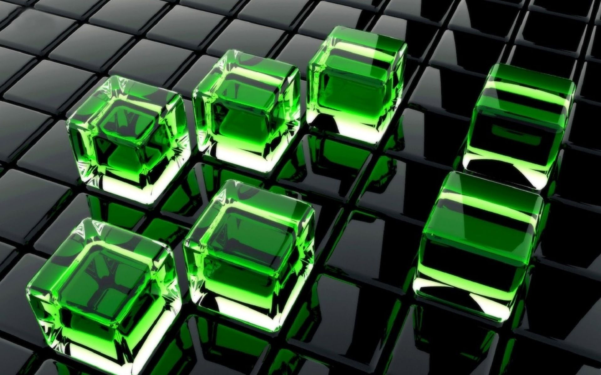 3D Glass Cubes HD Wallpaperd cube wallpaper, Tree line wallpaper, Glass cube