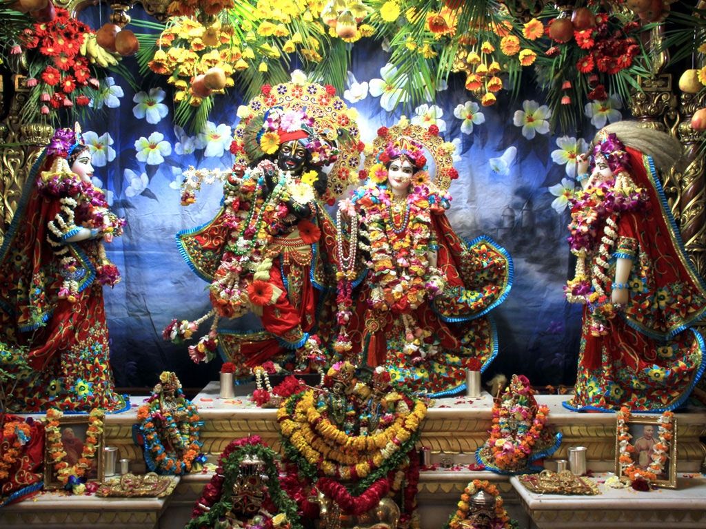 Iskcon Krishna New Wallpaper For Desktop Hindu God Temple Radha Krishna HD Wallpaper