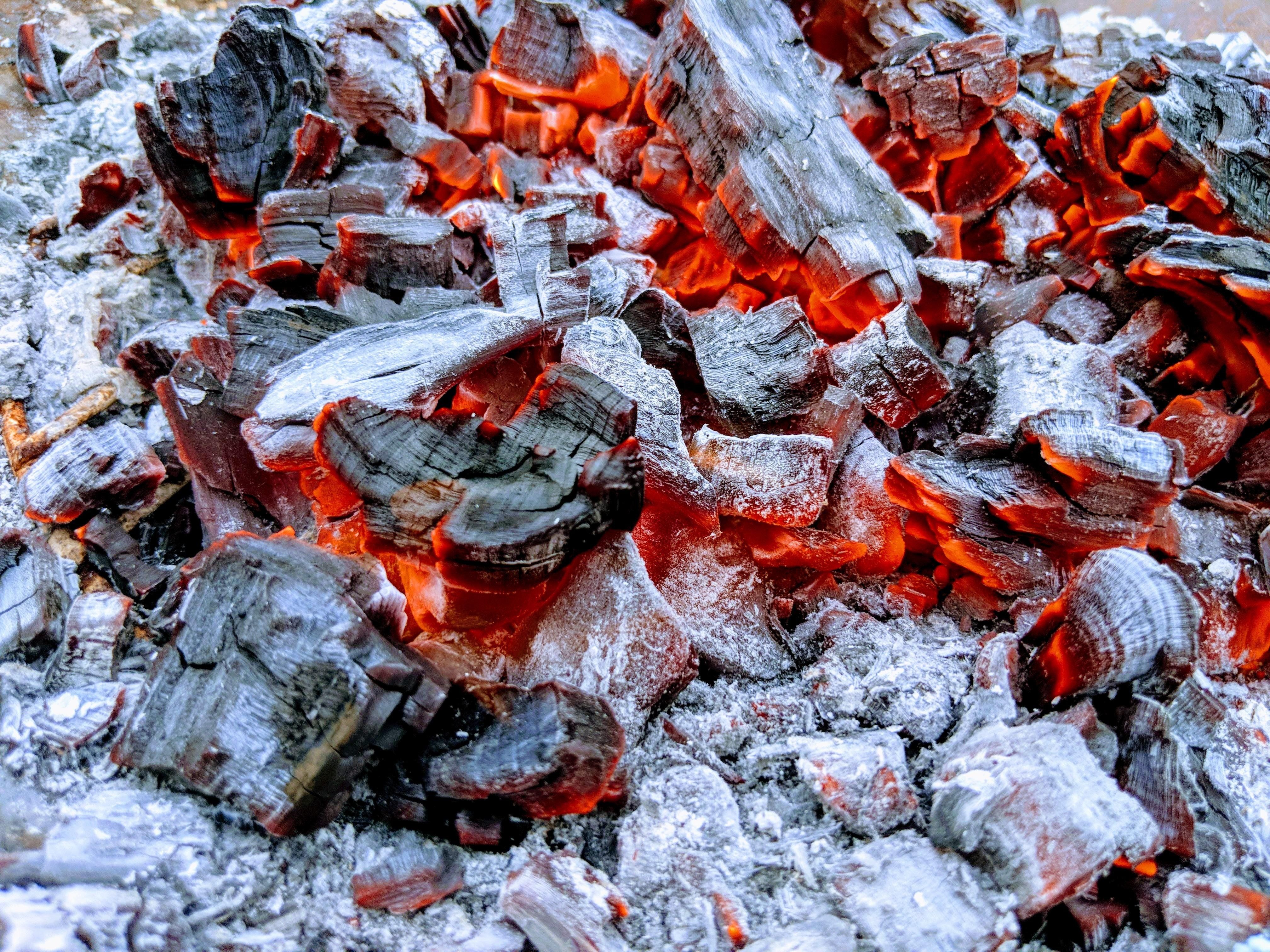 Hot Charcoal From a Dying Fire 4K wallpaper