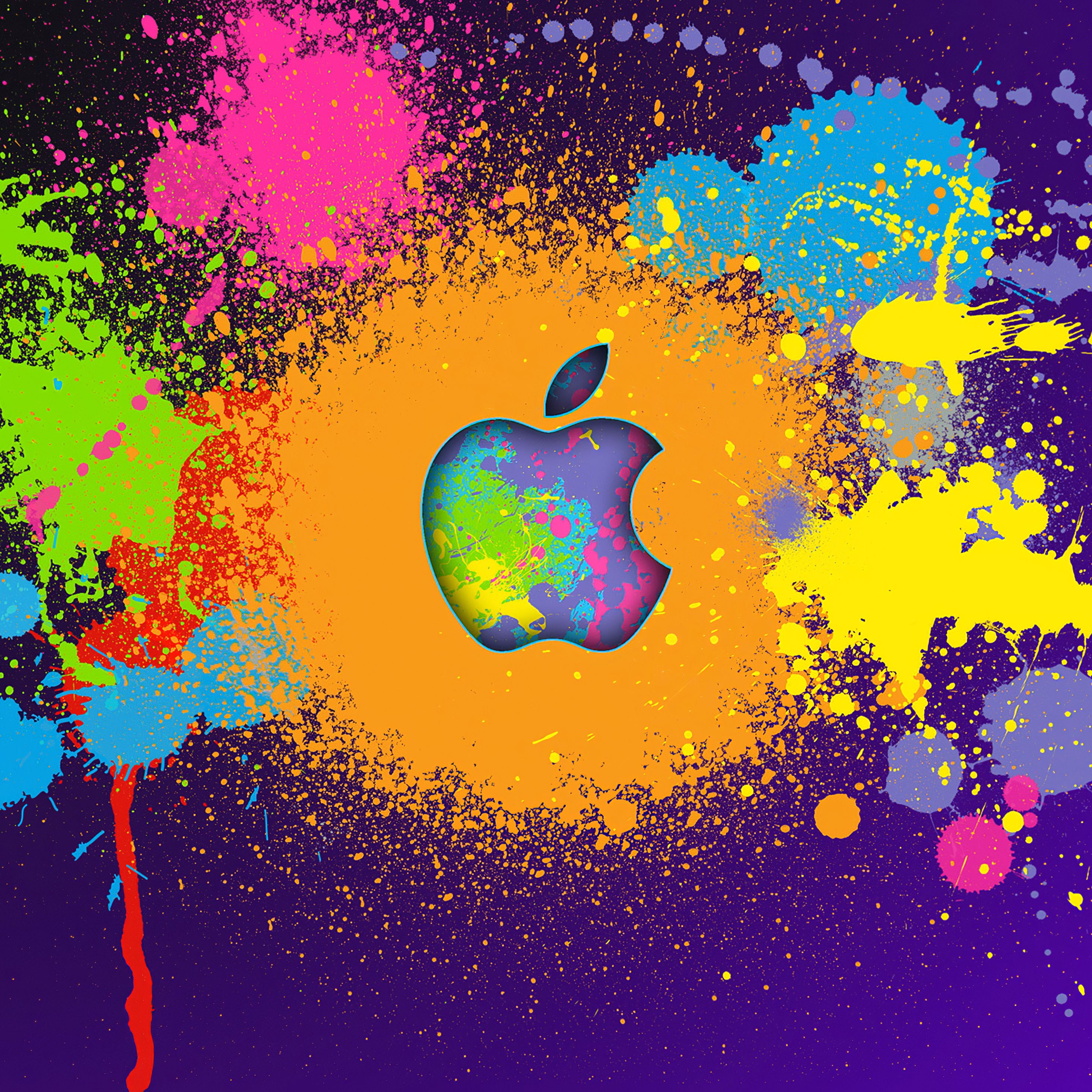 Apple Colorful Logo 4k iPad Pro Retina Display HD 4k Wallpaper, Image, Background, Photo and Picture