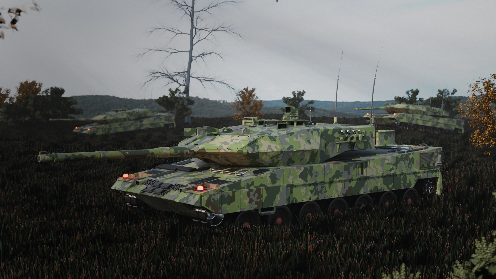My Leopard 2A7 render perfect but I still like it