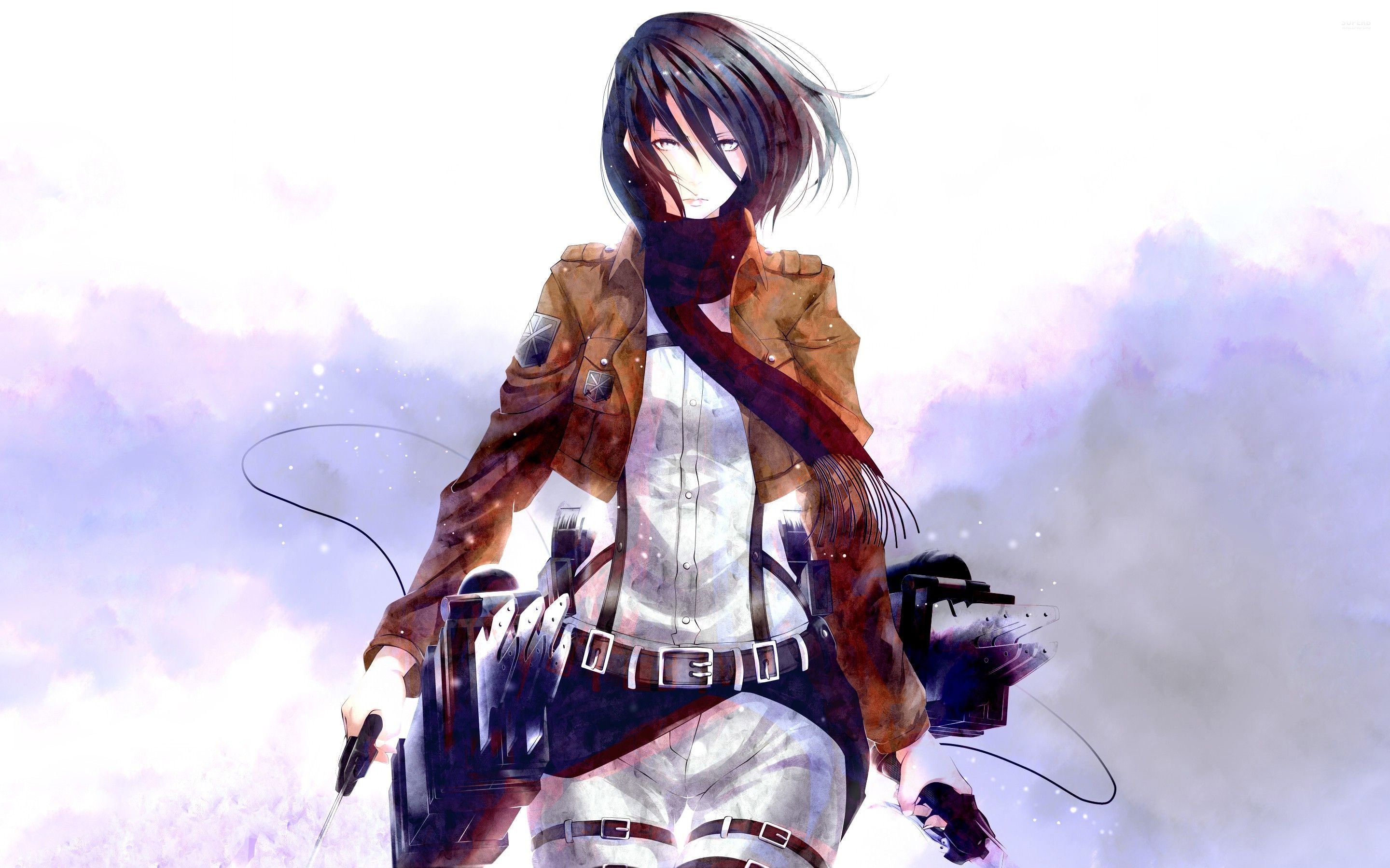 Wallpaper, illustration, anime girls, Shingeki no Kyojin, Mikasa Ackerman, mythology, costume, screenshot, computer wallpaper 2880x1800