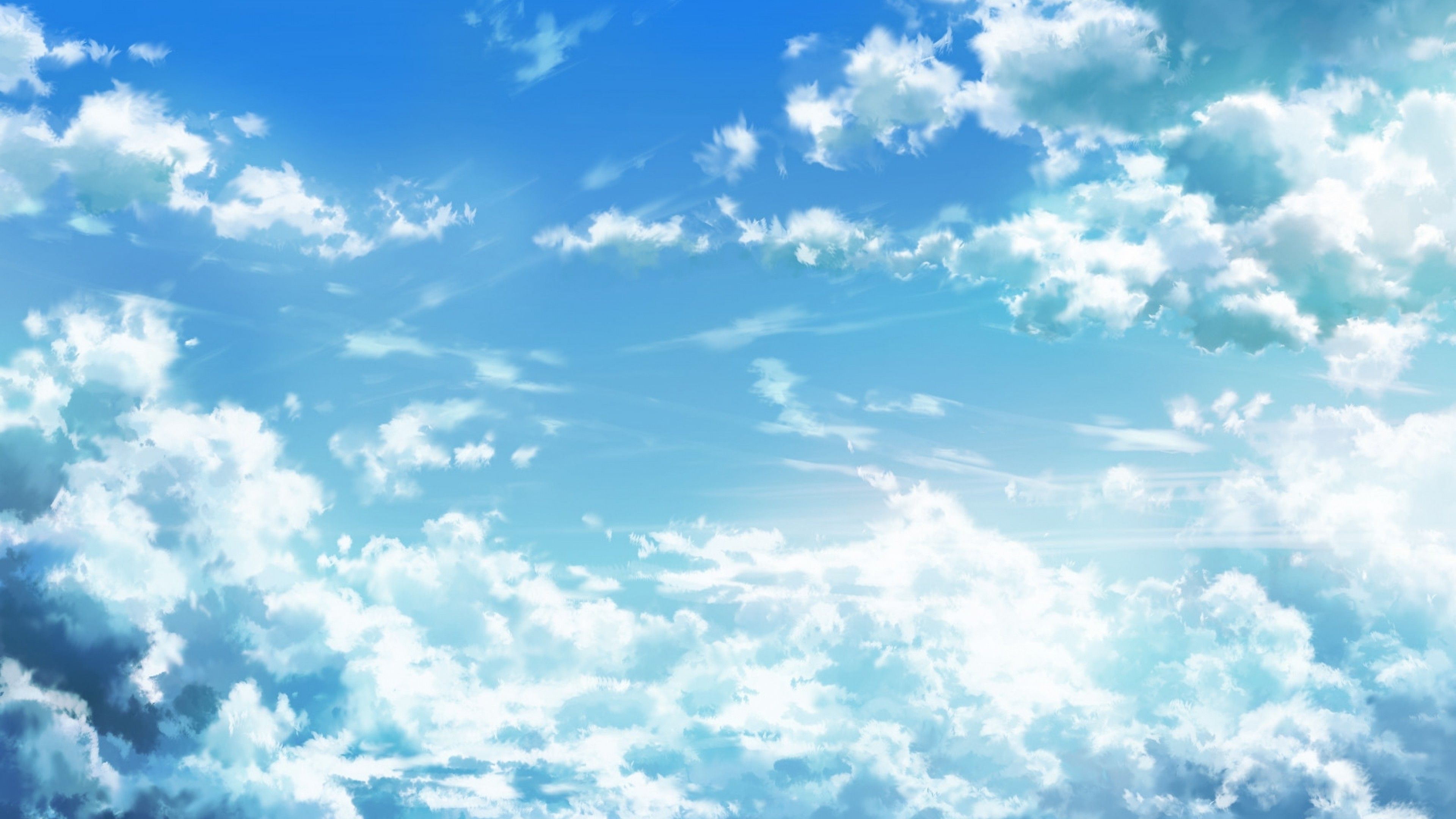 Download 3840x2160 Anime Landscape, Beyond The Clouds, Sky Wallpaper for UHD TV