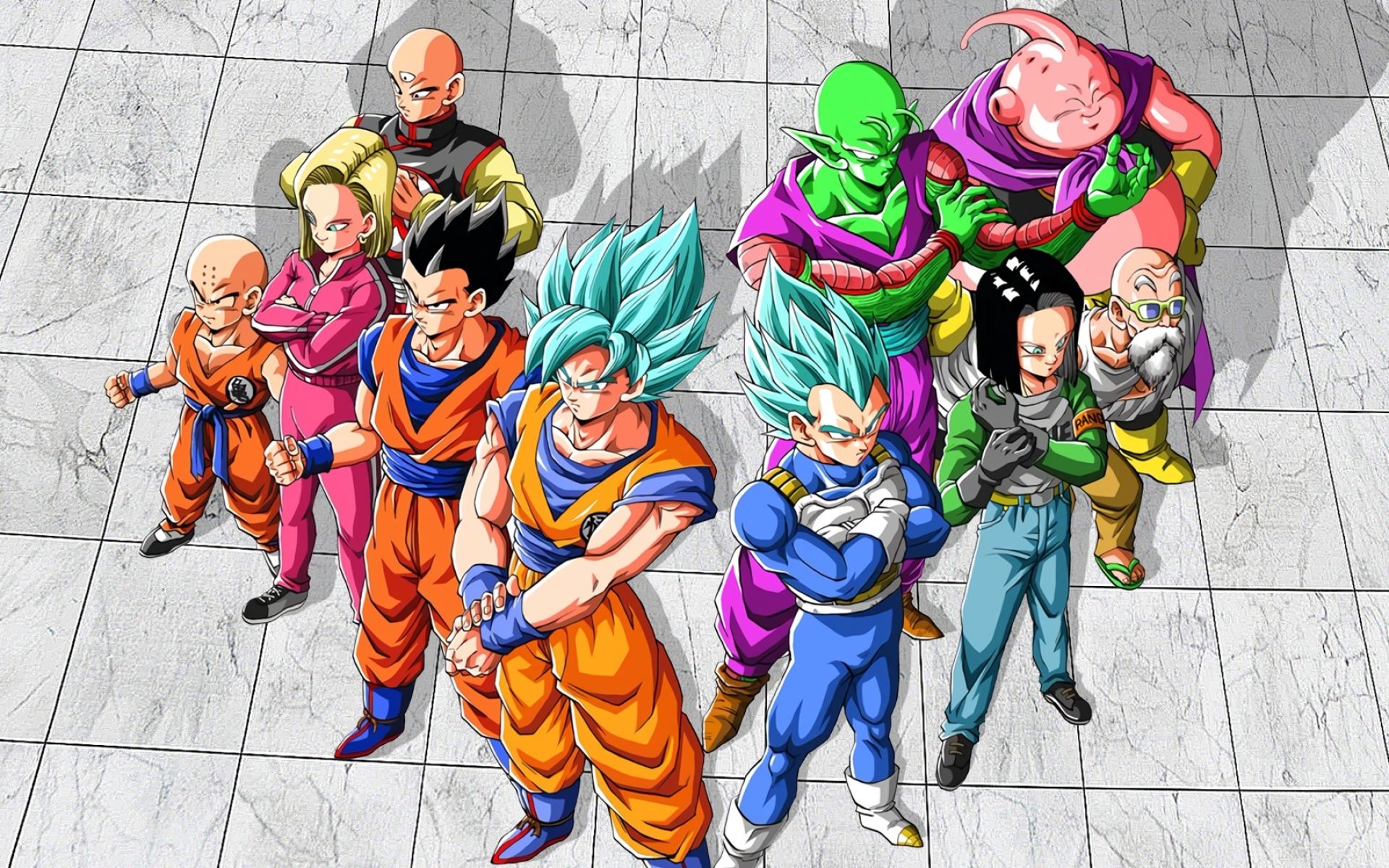 Dragon Ball, Android Android Goku, Gohan, Krillin, Ball Super Tournament Of Power Vegeta