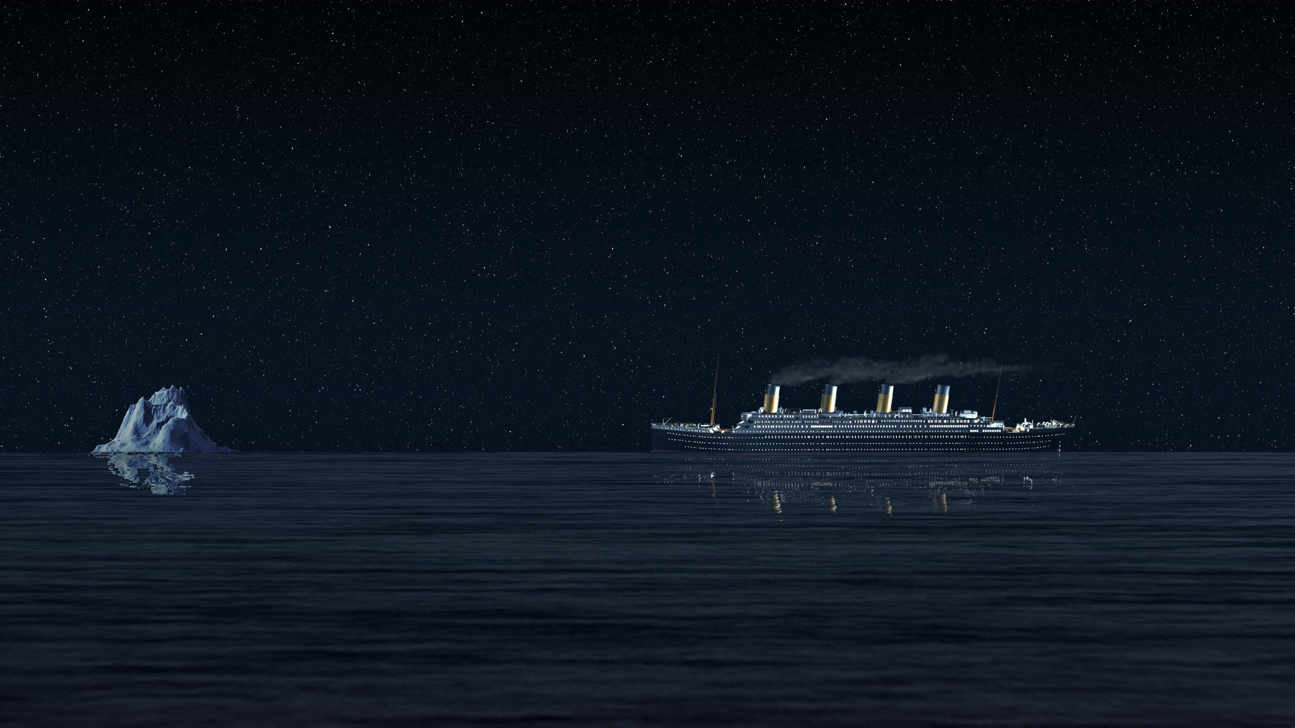 titanic night ship history sea starry night iceberg wallpaper. Mocah HD Wallpaper