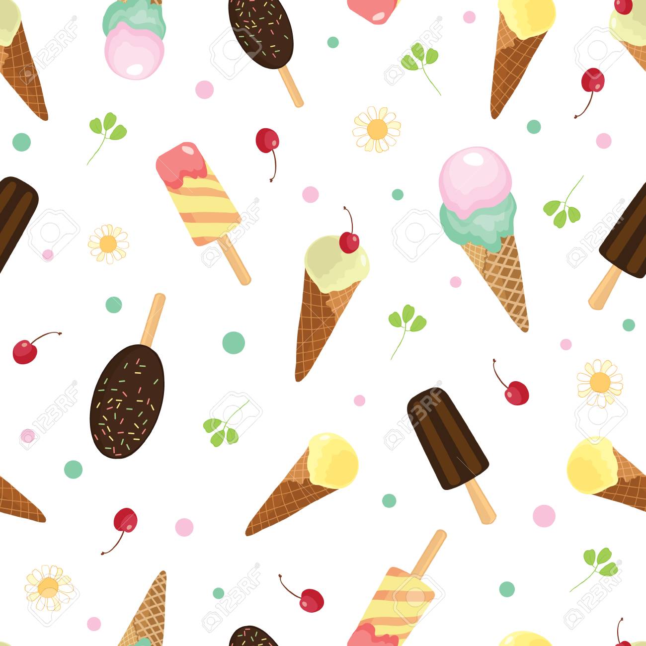 Wallpaper Ice Cream Cute