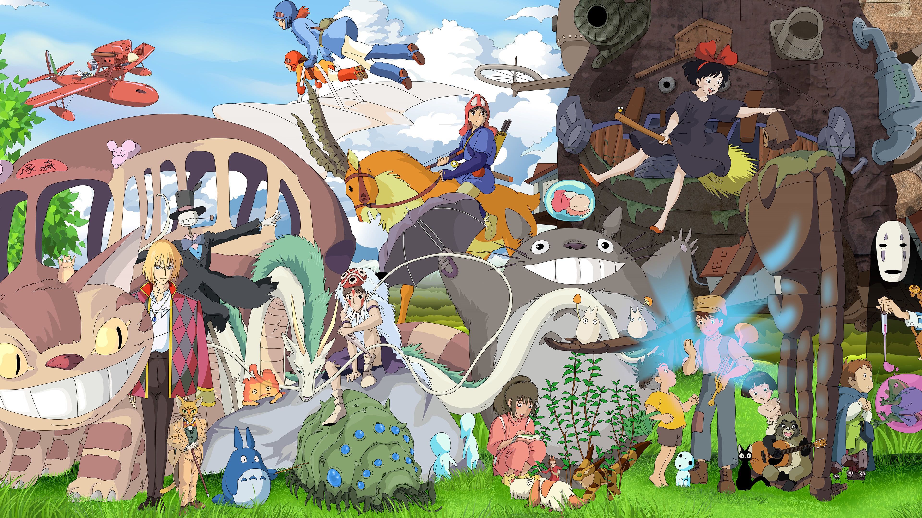 Studio Ghibli Characters UHD 4K Wallpaper