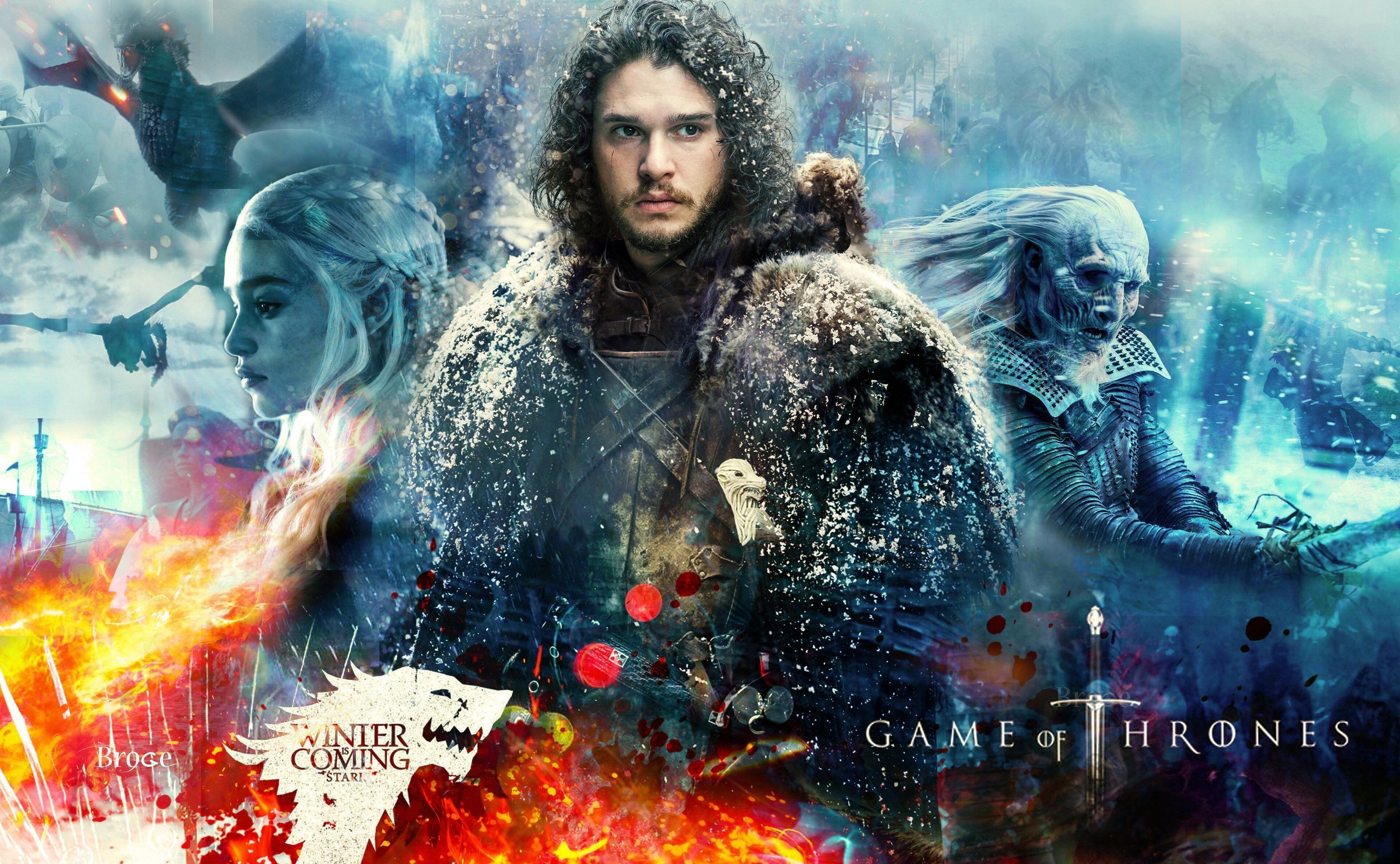 game of thrones season 7 4k desktop background HD wallpaper. Jon snow, Game of thrones picture, John snow