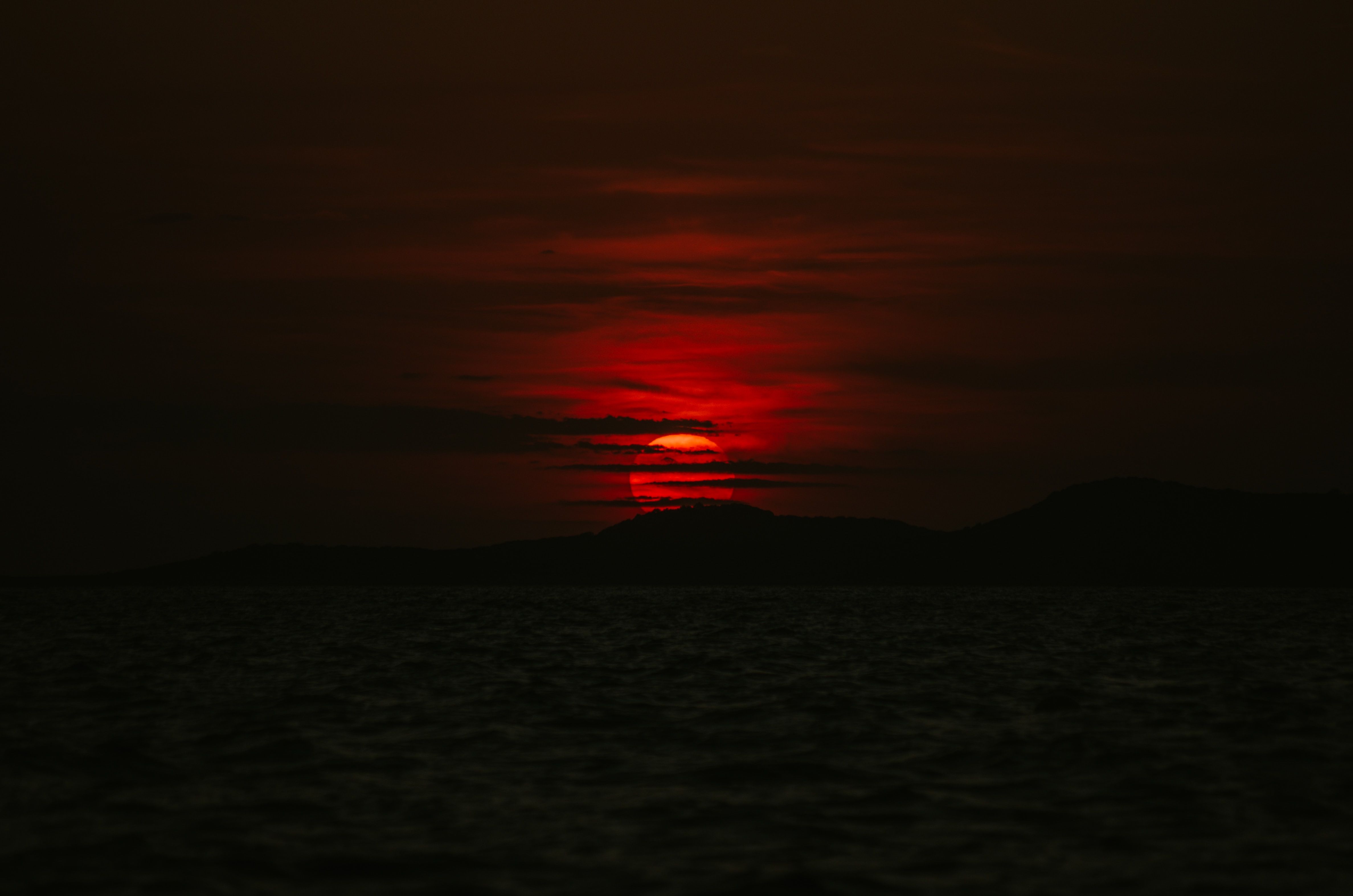 Dark Sunset Sea 5k 4k HD 4k Wallpaper, Image, Background, Photo and Picture