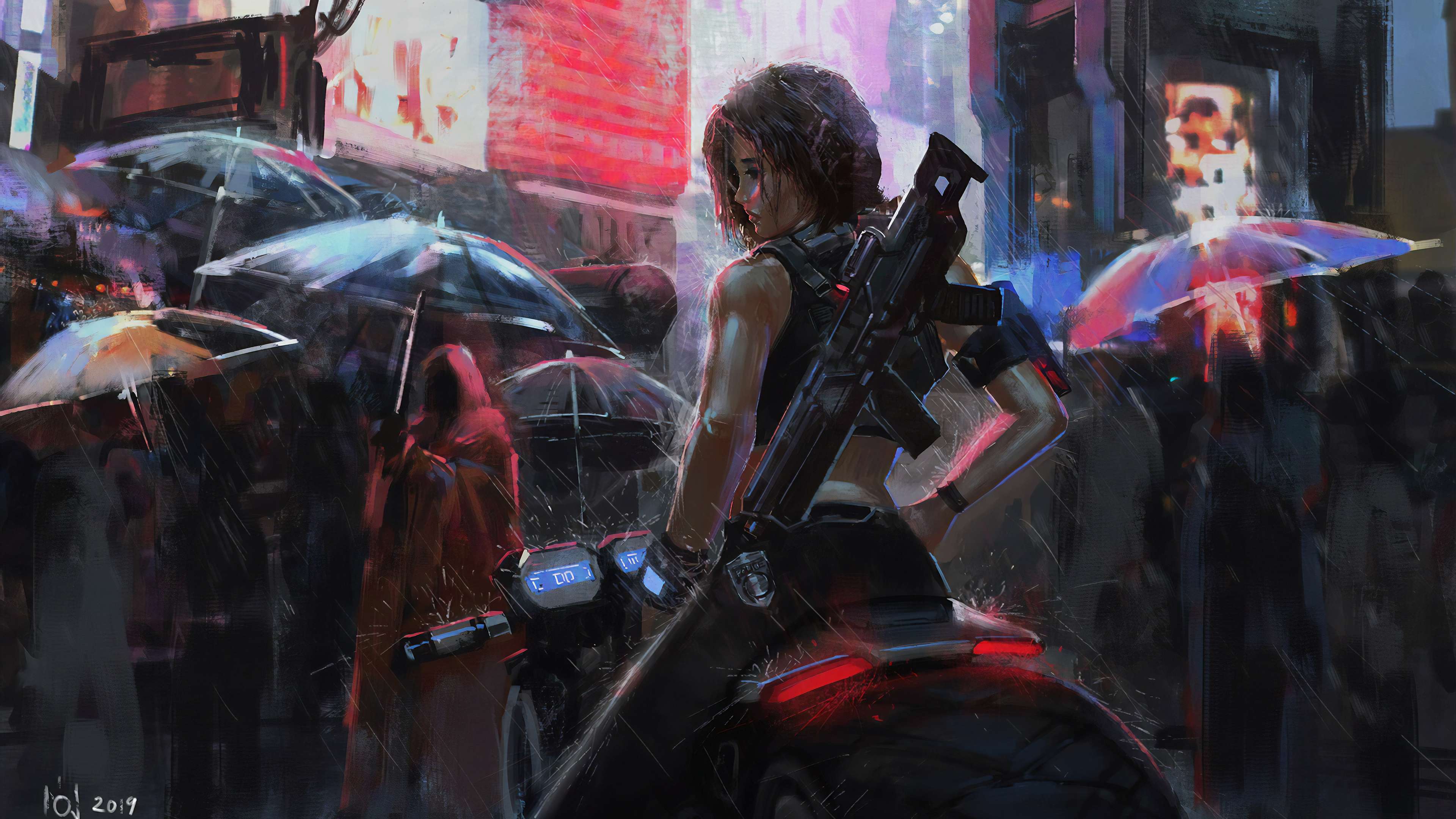 Neon Anime Wallpaper 4k