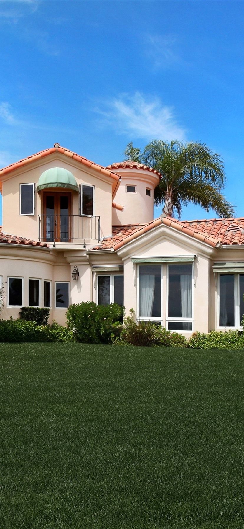 Wallpaper Mansion, trees, grass, Laguna Niguel, USA 3840x2160 UHD 4K Picture, Image