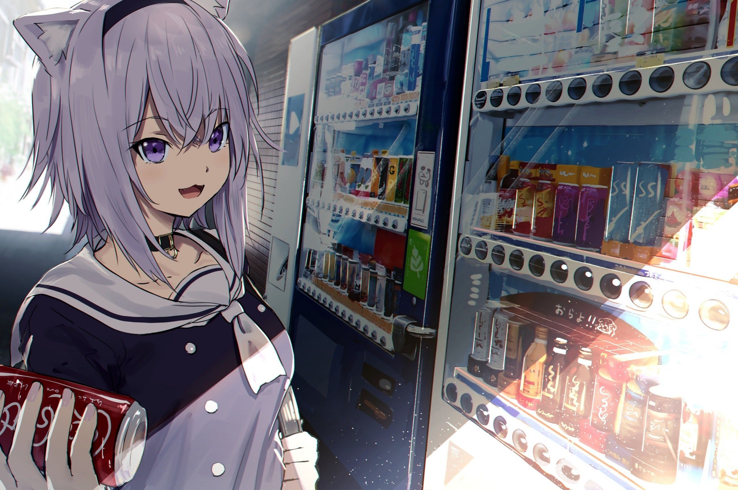 Download 2560x1700 Hololive, Nekomata Okayu, Virtual Youtuber, Nekomimi, Animal Ears, Automat Wallpaper for Chromebook Pixel