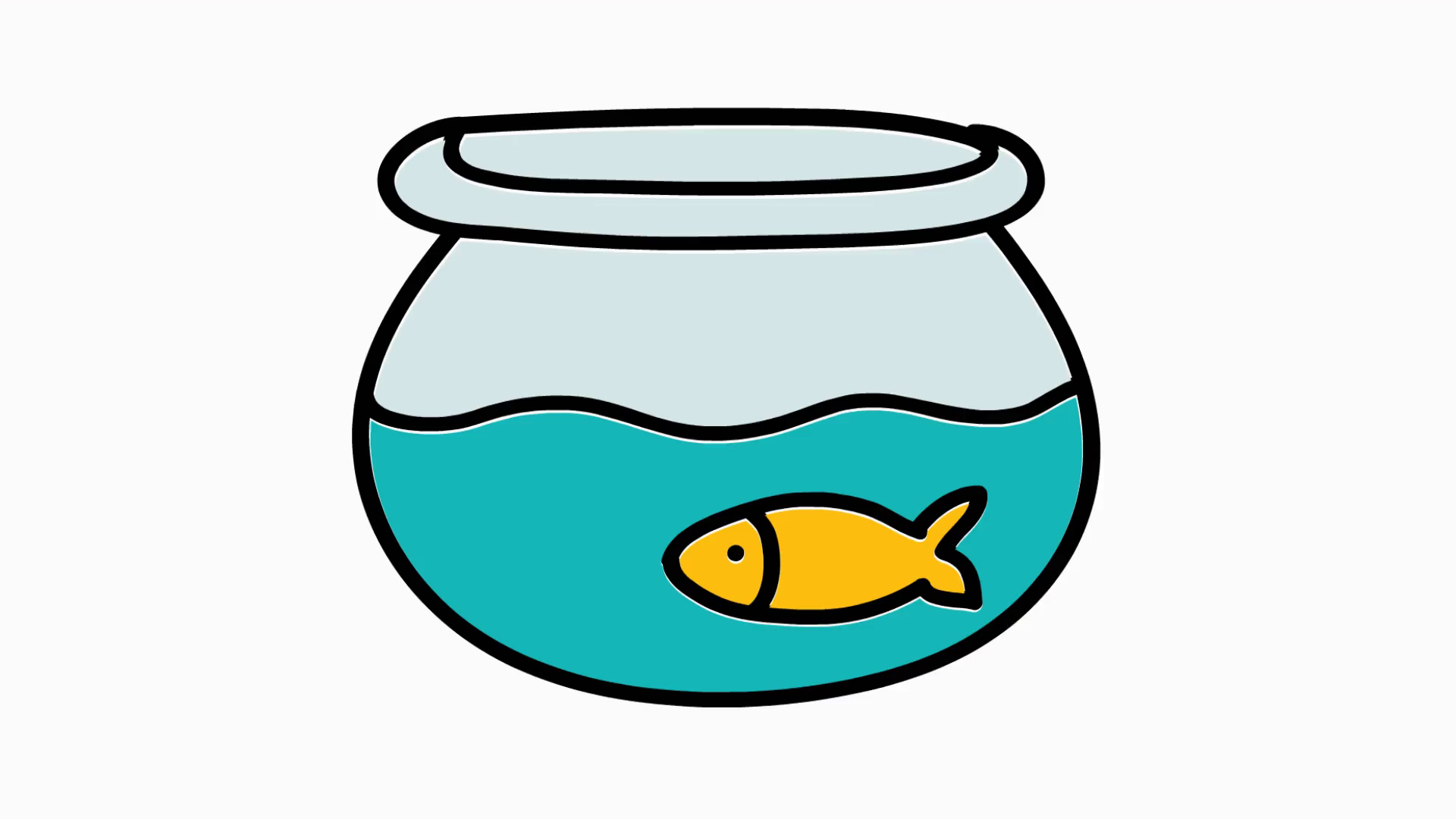 Cartoon Fish In Bowl