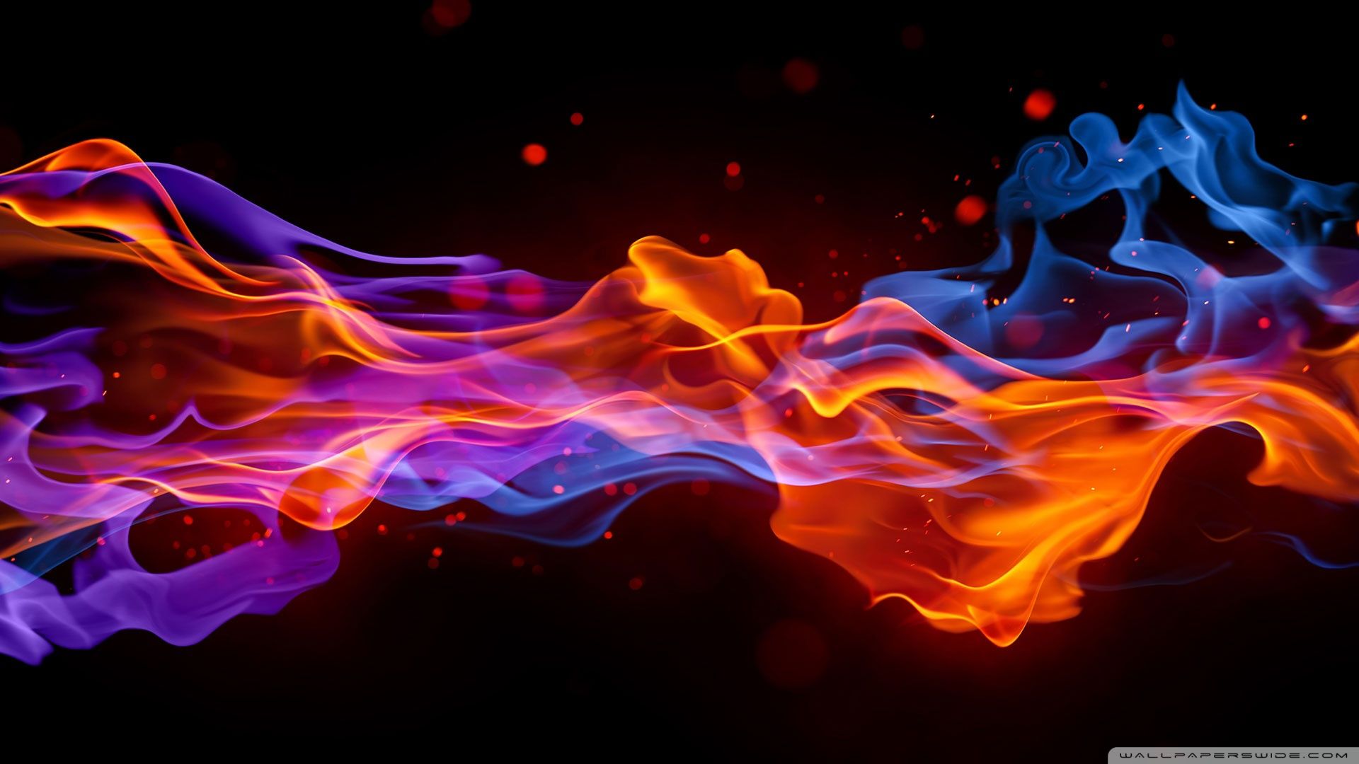 Blue And Red Fire