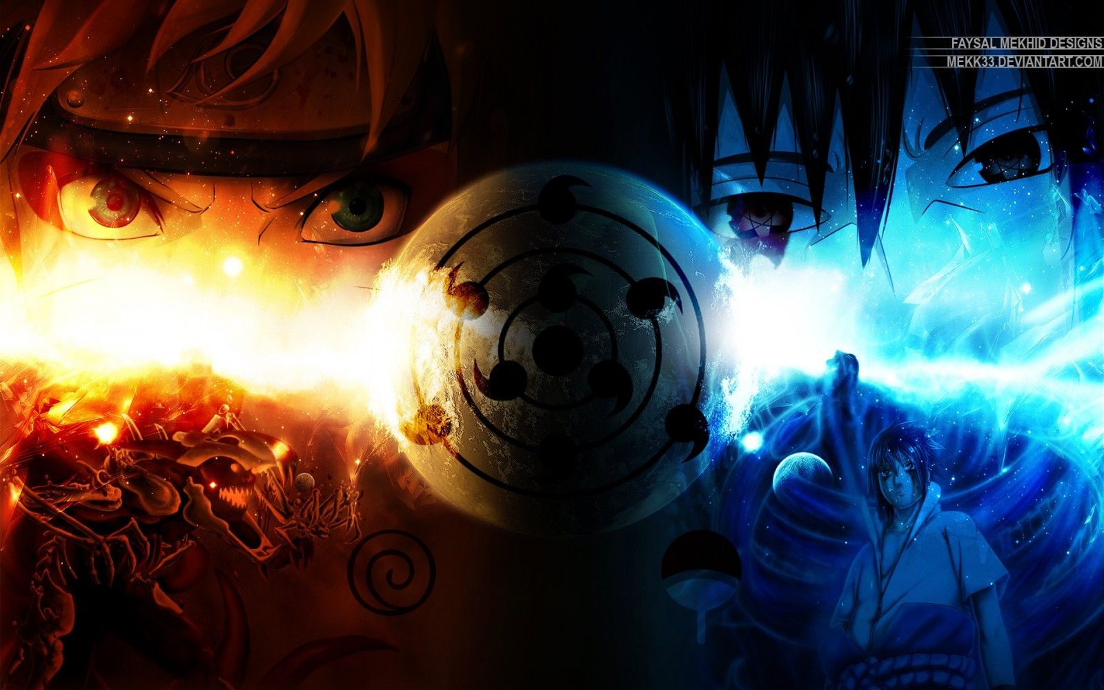 anime, Naruto Shippuuden, Uzumaki Naruto, Uchiha Sasuke, Kyuubi, Rinnegan, darkness, screenshot, computer wallpaper, special effects Gallery HD Wallpaper