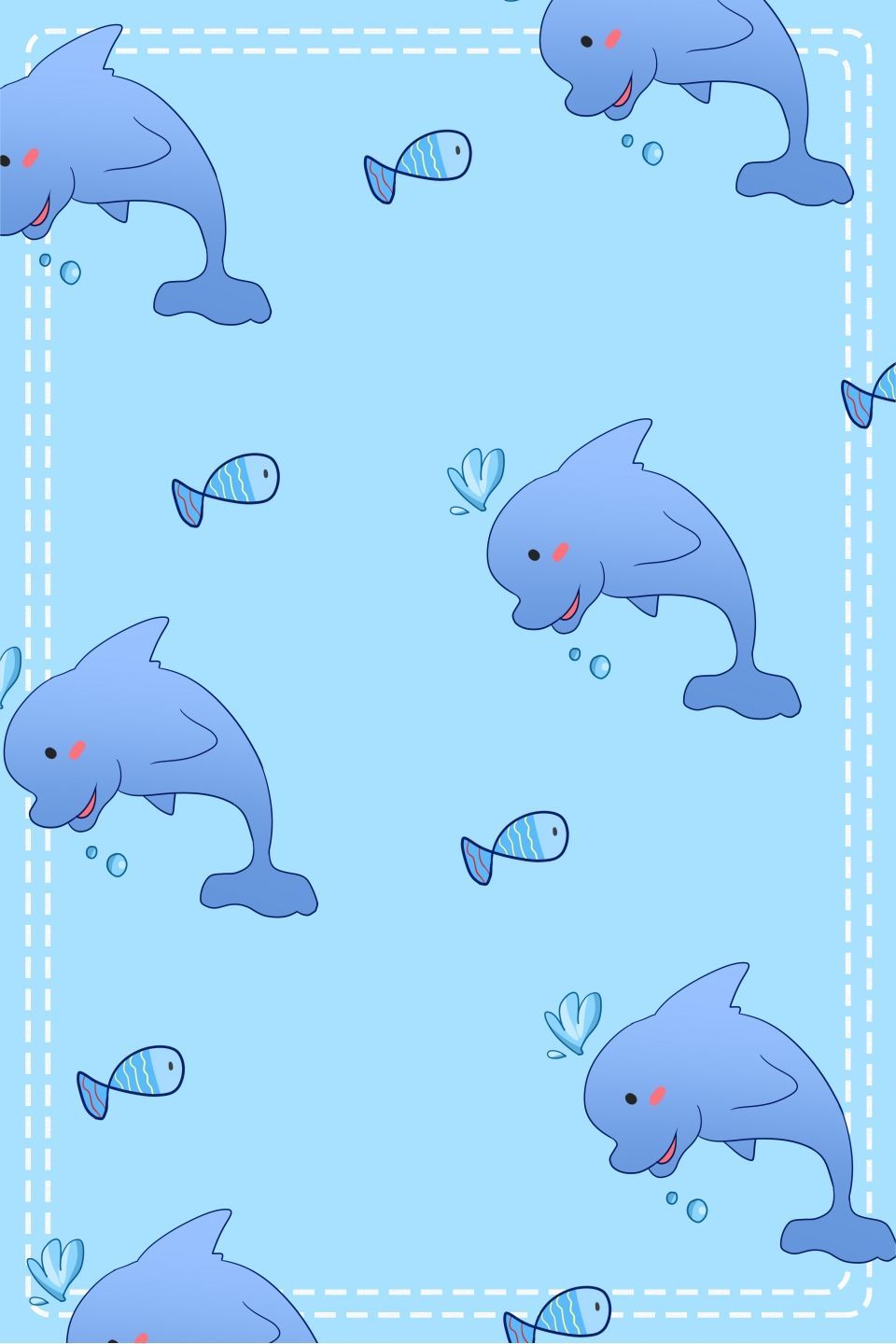 Cartoon Dolphin Wallpaper Free Cartoon Dolphin Background